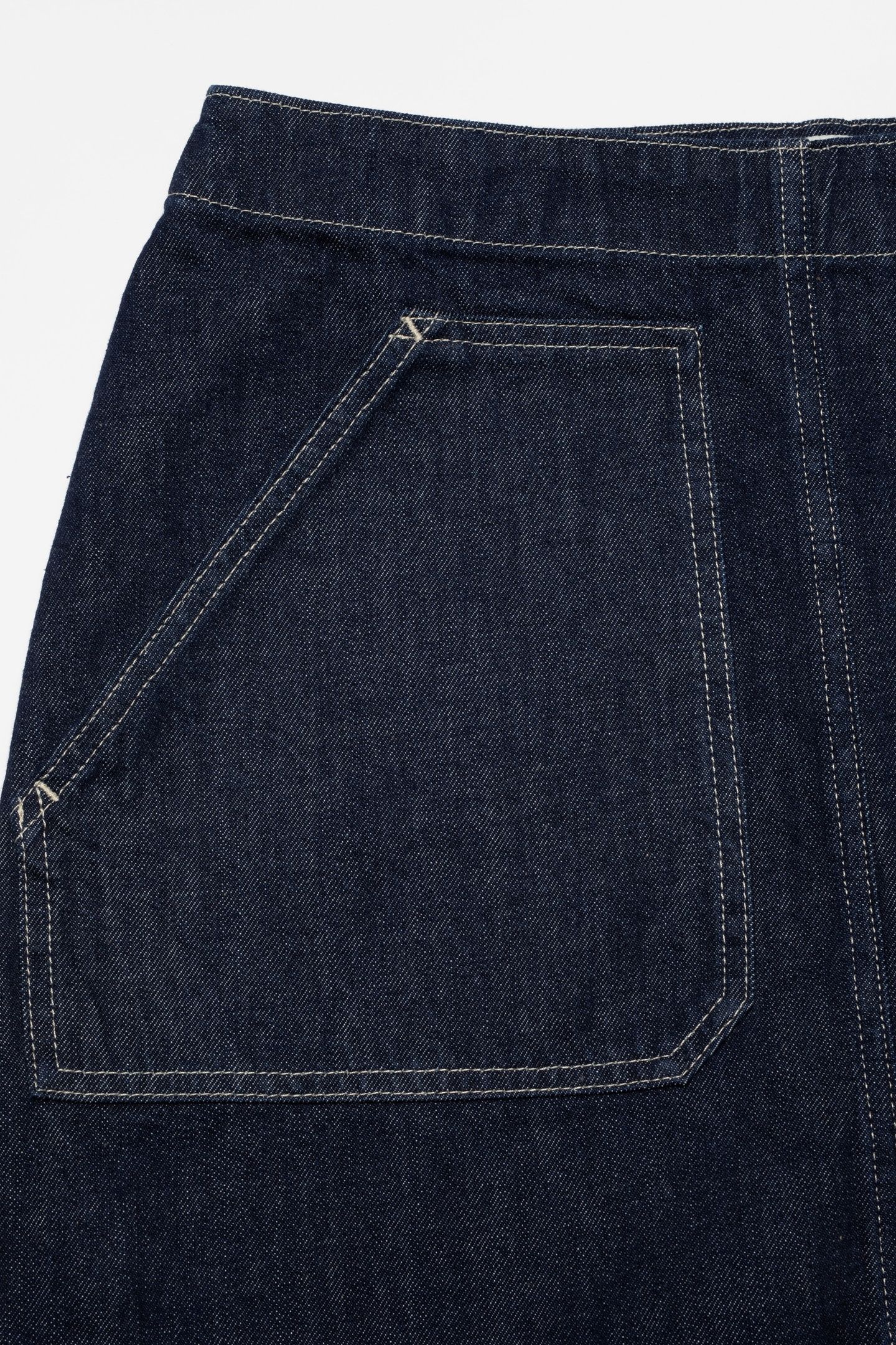 ELVY WORKWEAR DENIM SKIRT DARK BLUE 5