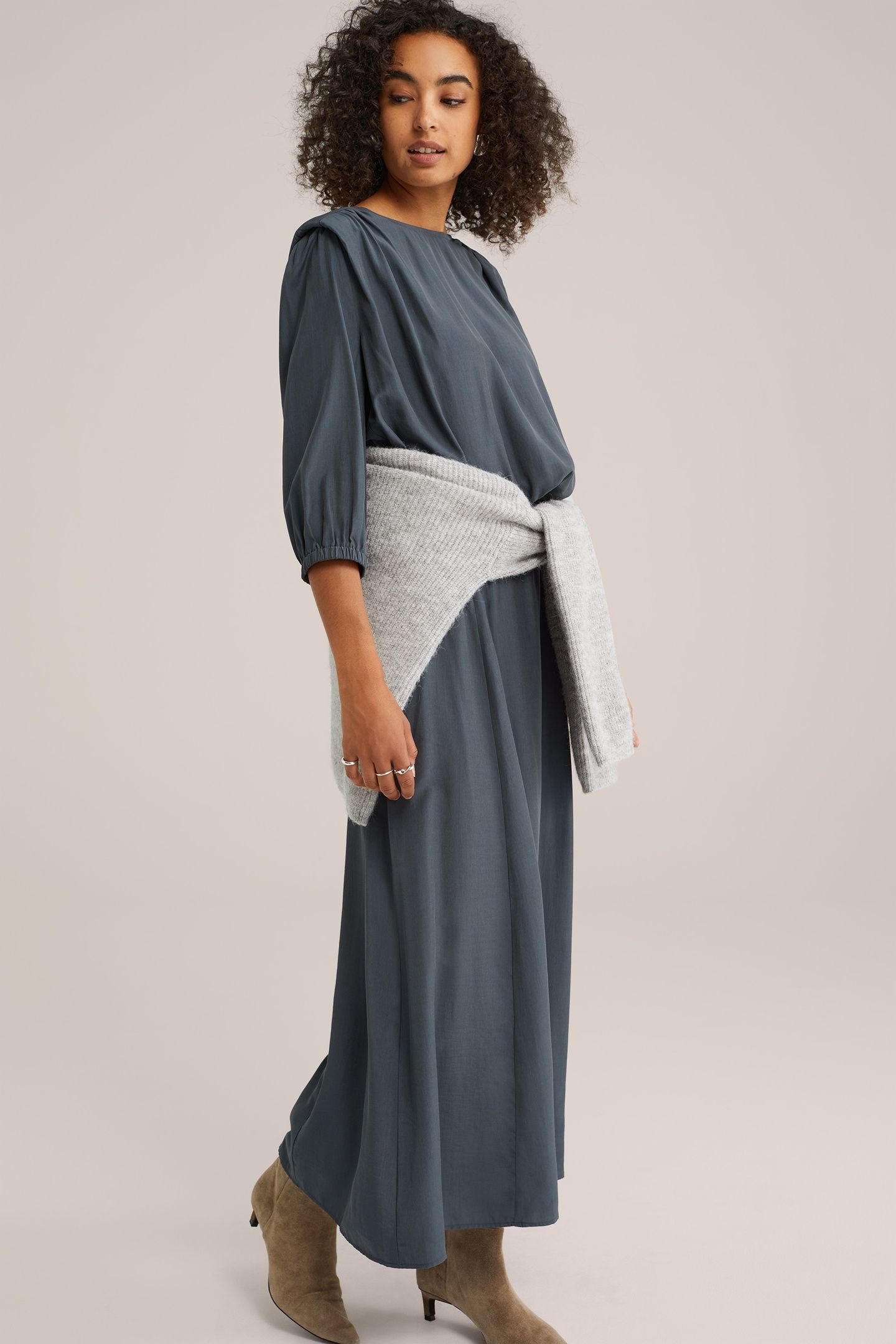 SKIRT MEDIUM LENGTH DARK GREY 5