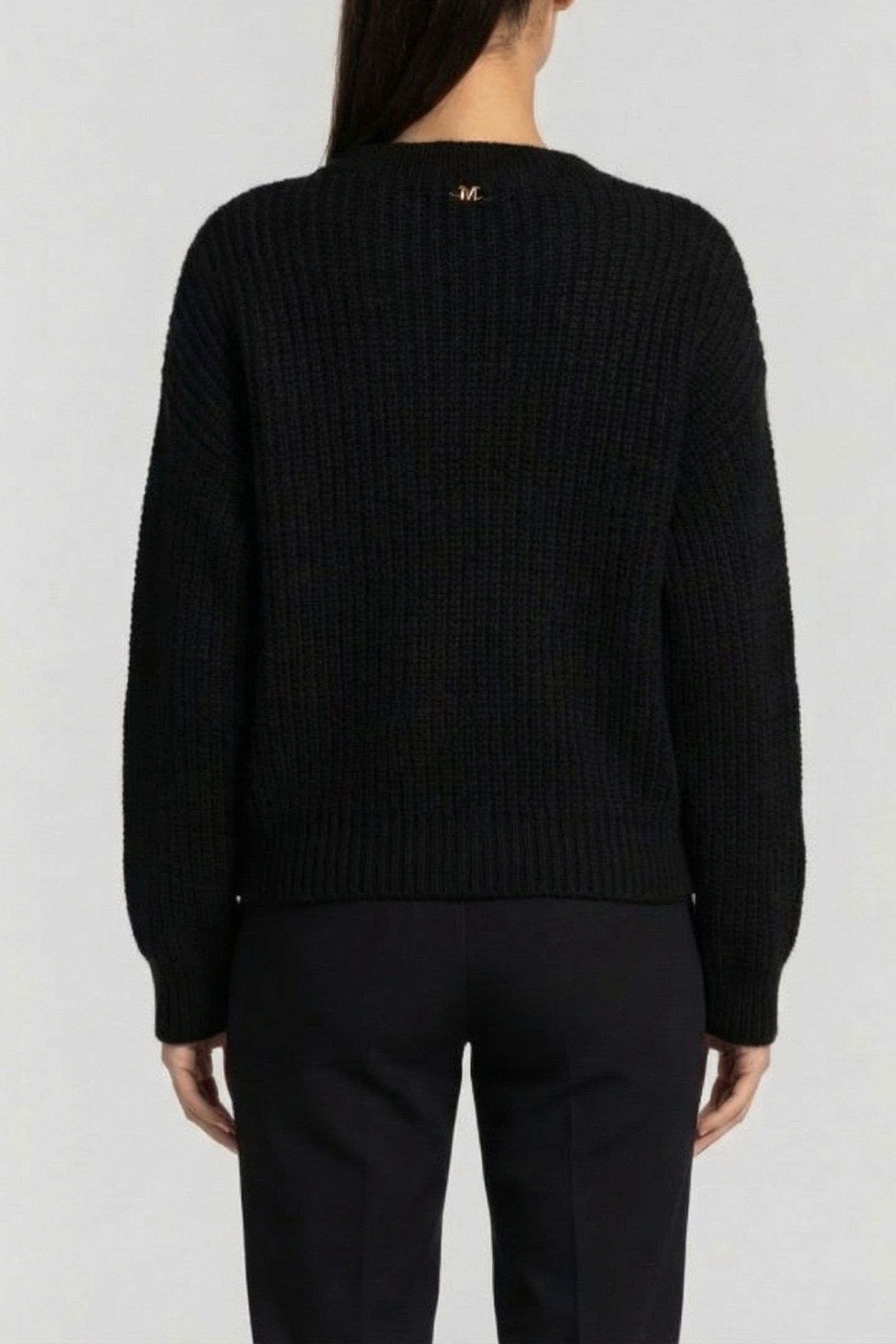 MARCIANO BY GUESS MICHELLE V NECK SWEATER JET BLACK 2