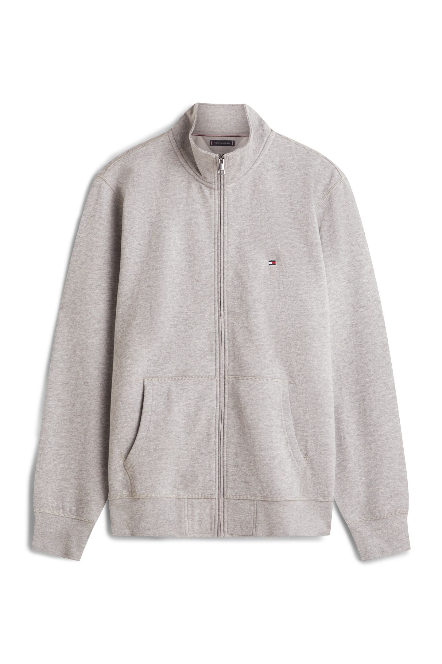 ESSENTIAL FLEECE ZIP SWEATSHIRT MEDIUM GREY HEATHER 2
