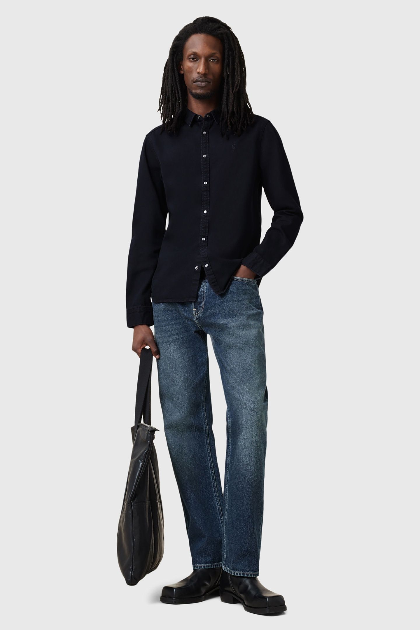 GLEASON LS SHIRT BLUE BLACK 2