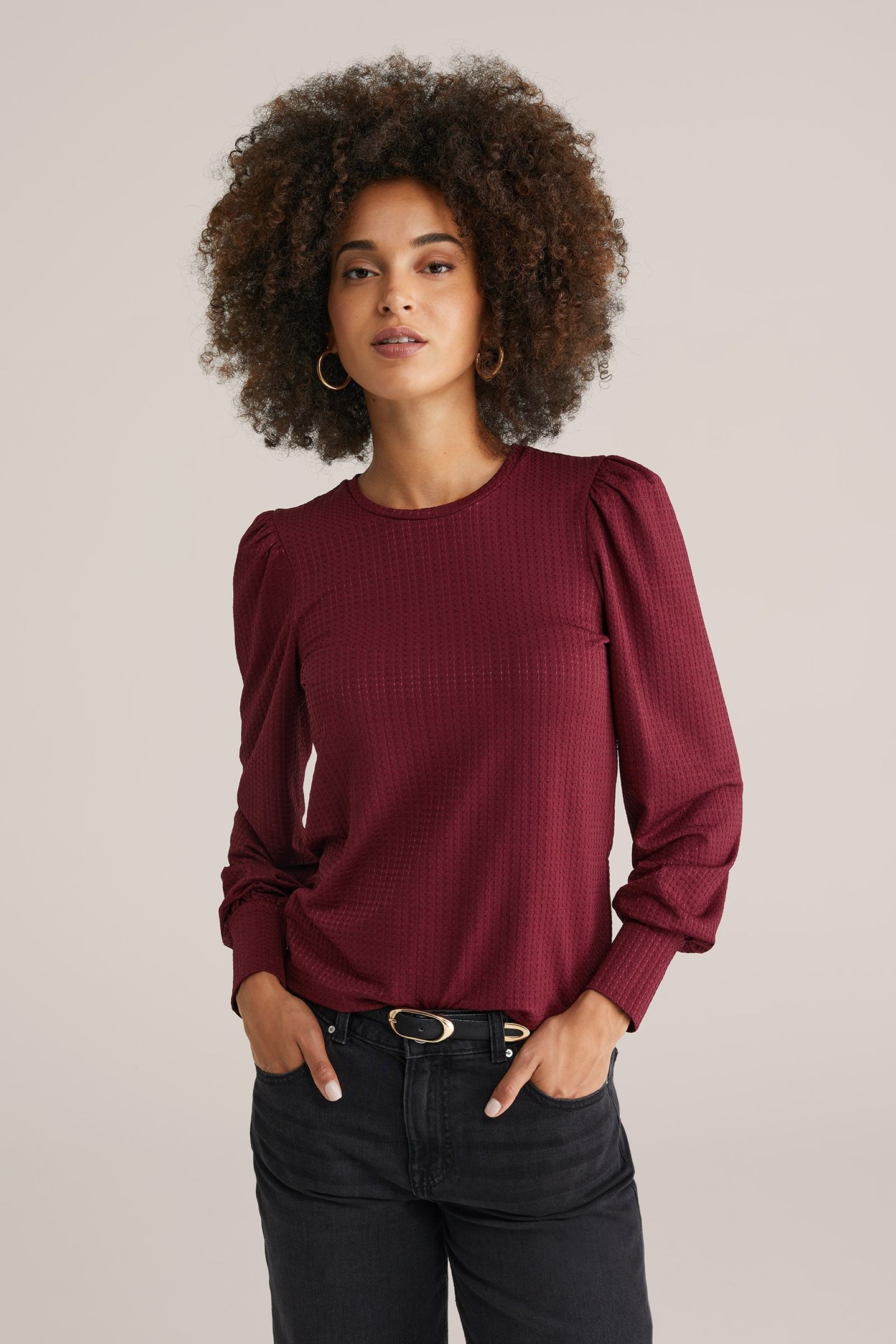 T-SHIRT BURGUNDY RED 1