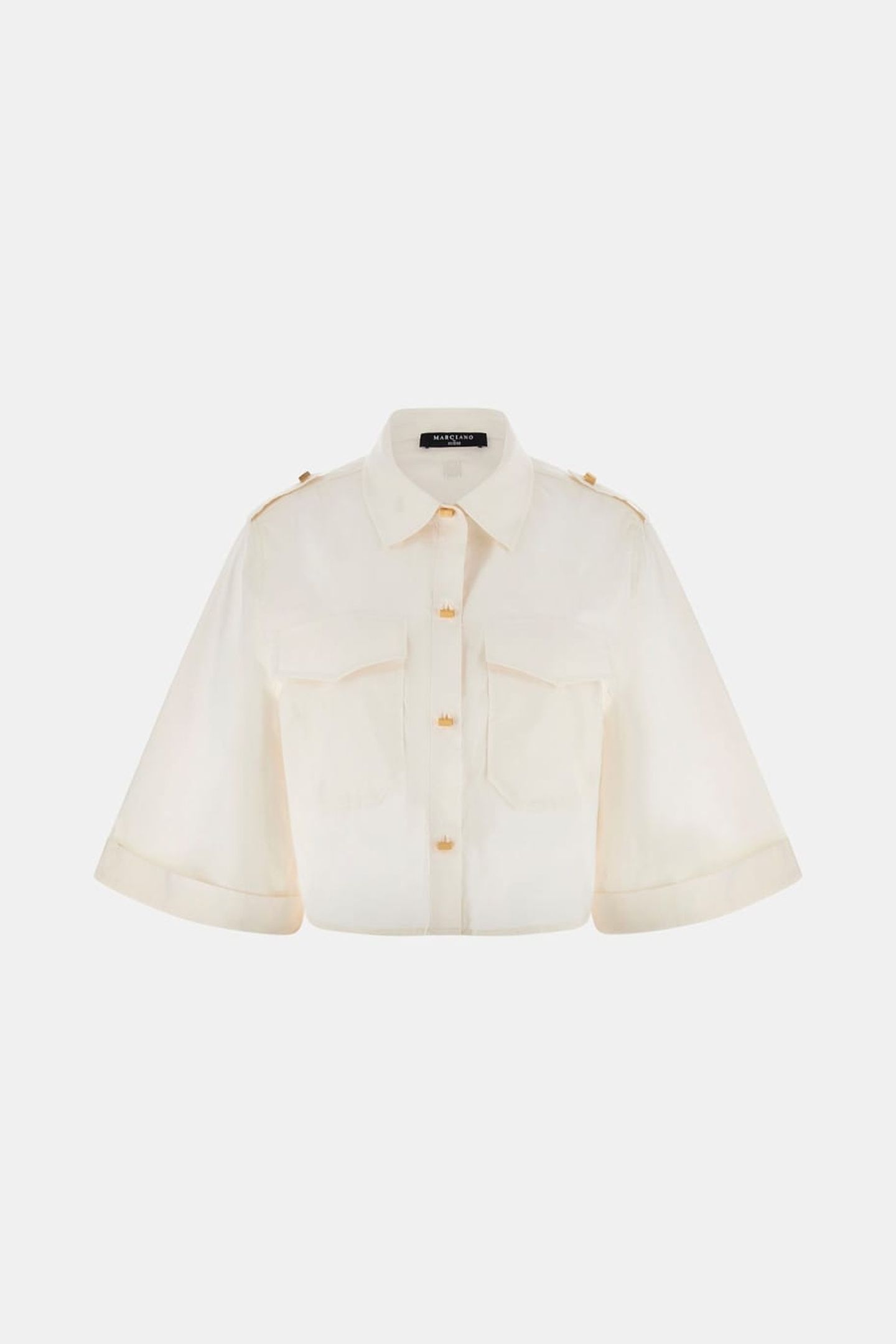 MARCIANO BY GUESS PAT CROPPED SHIRT SANDY SHORE 5
