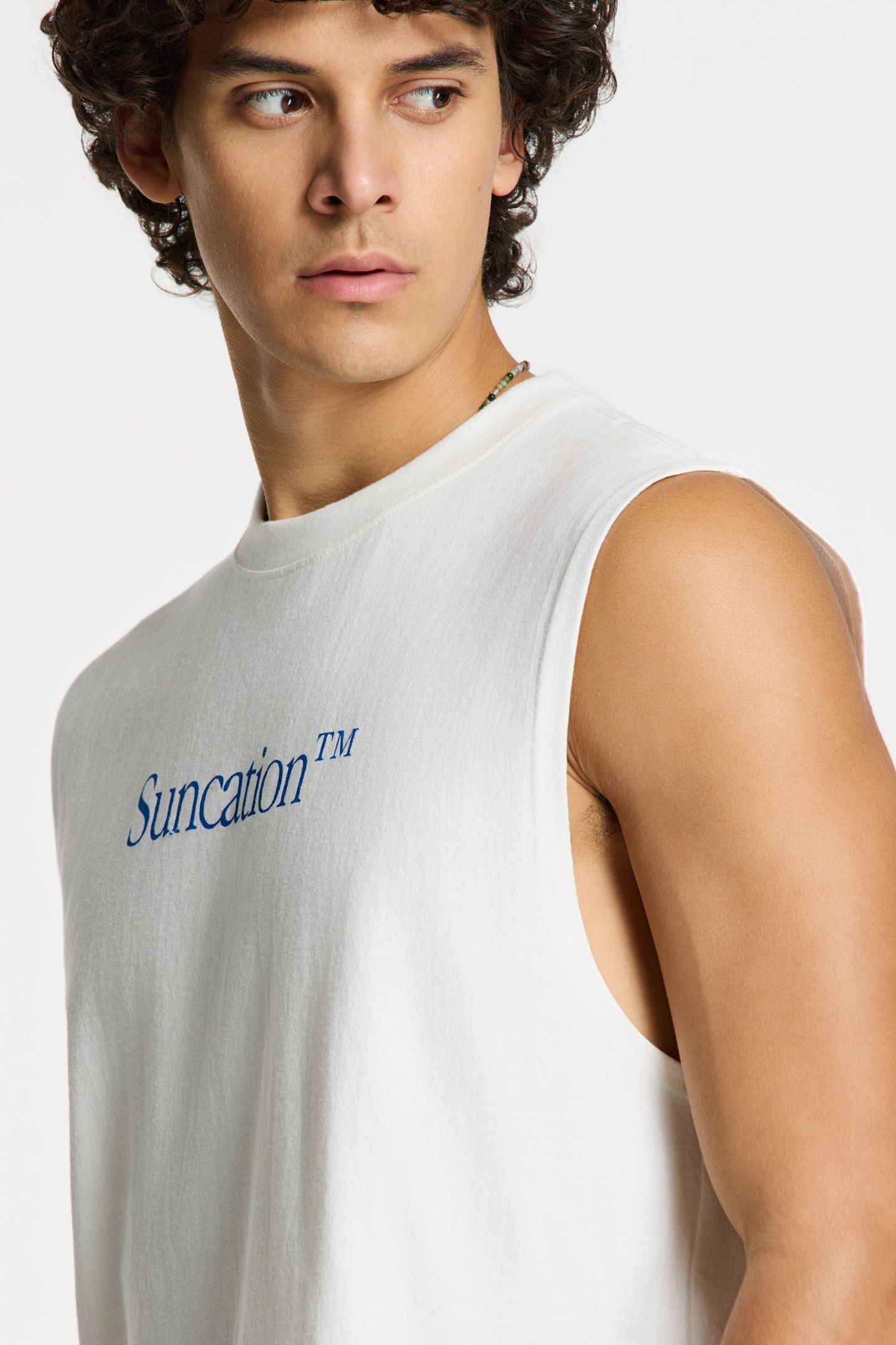 SEAN SLEEVELESS T-SHIRT SUNCATION WHITE 2