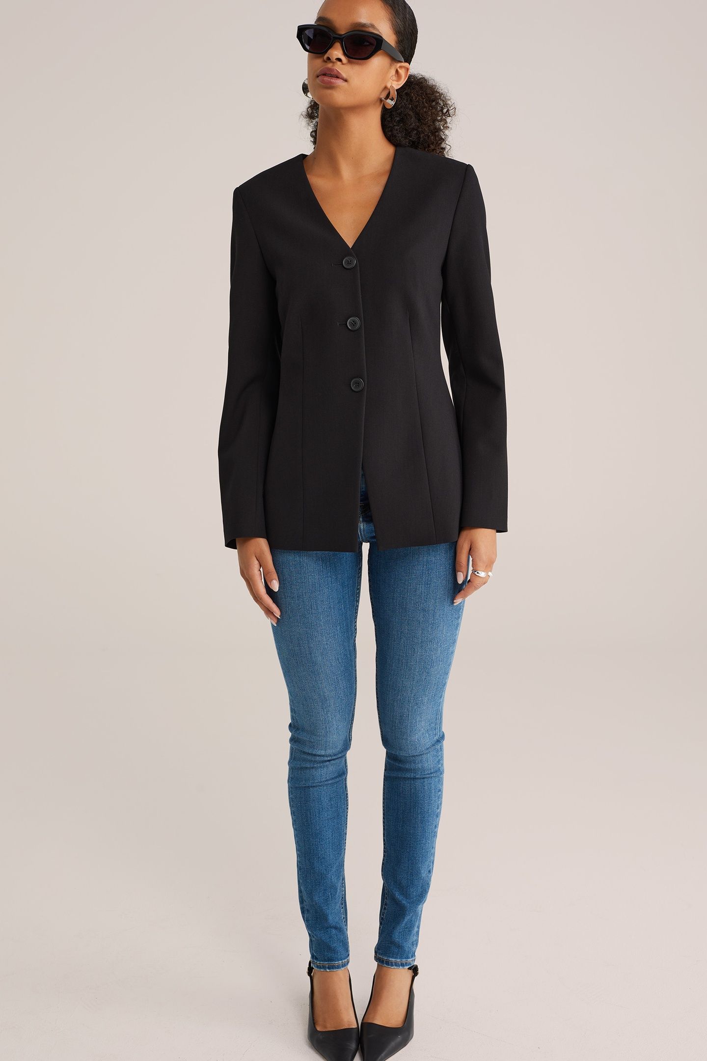 5-POCKET MID WAIST DARK BLUE 5