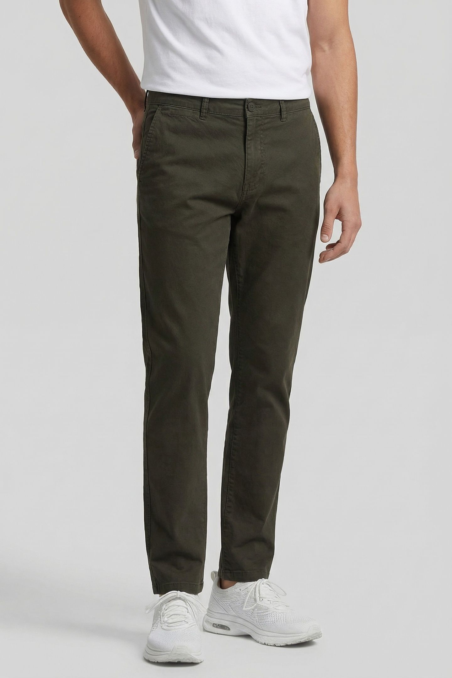 STRAIGHT LEG CHINO OLIVE 1