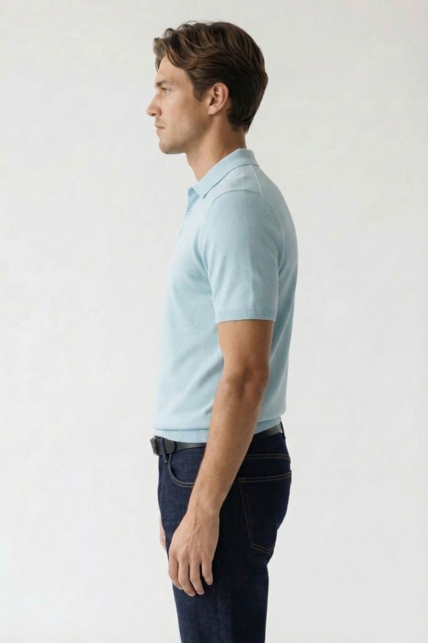 PULLOVER SHORT SLEEVE POLO BUTTON SOLID ICE 3