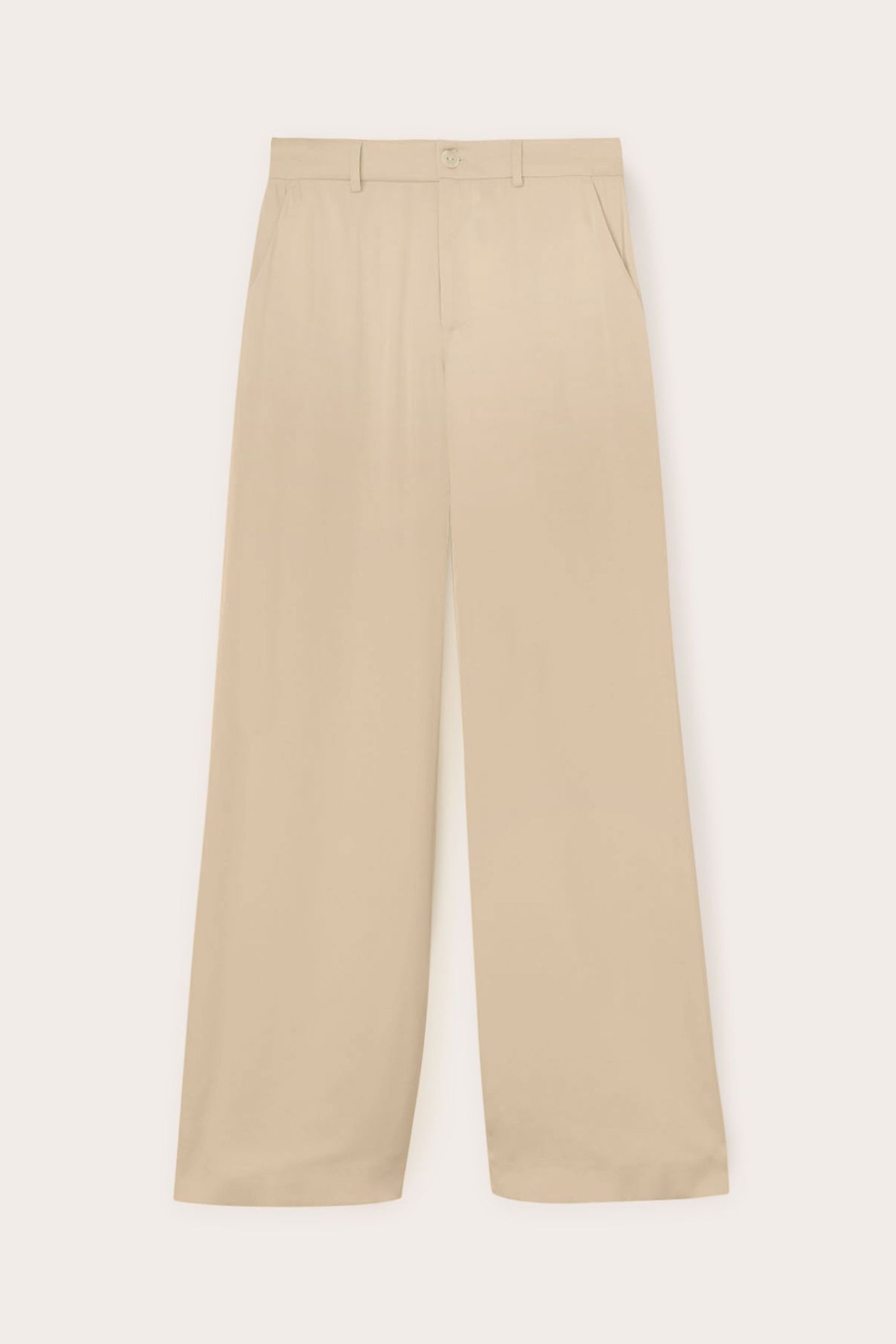 SATIN PALAZZO TROUSERS BEIGE 4
