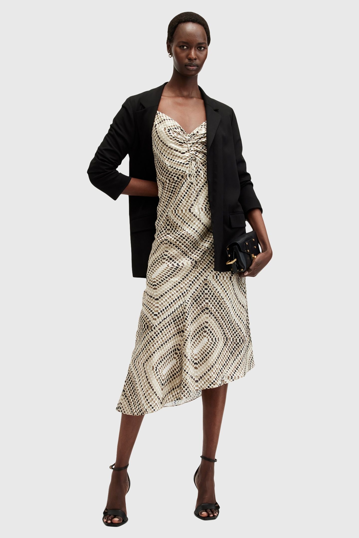 ALEXIA LUISA DRESS TAUPE BROWN 1