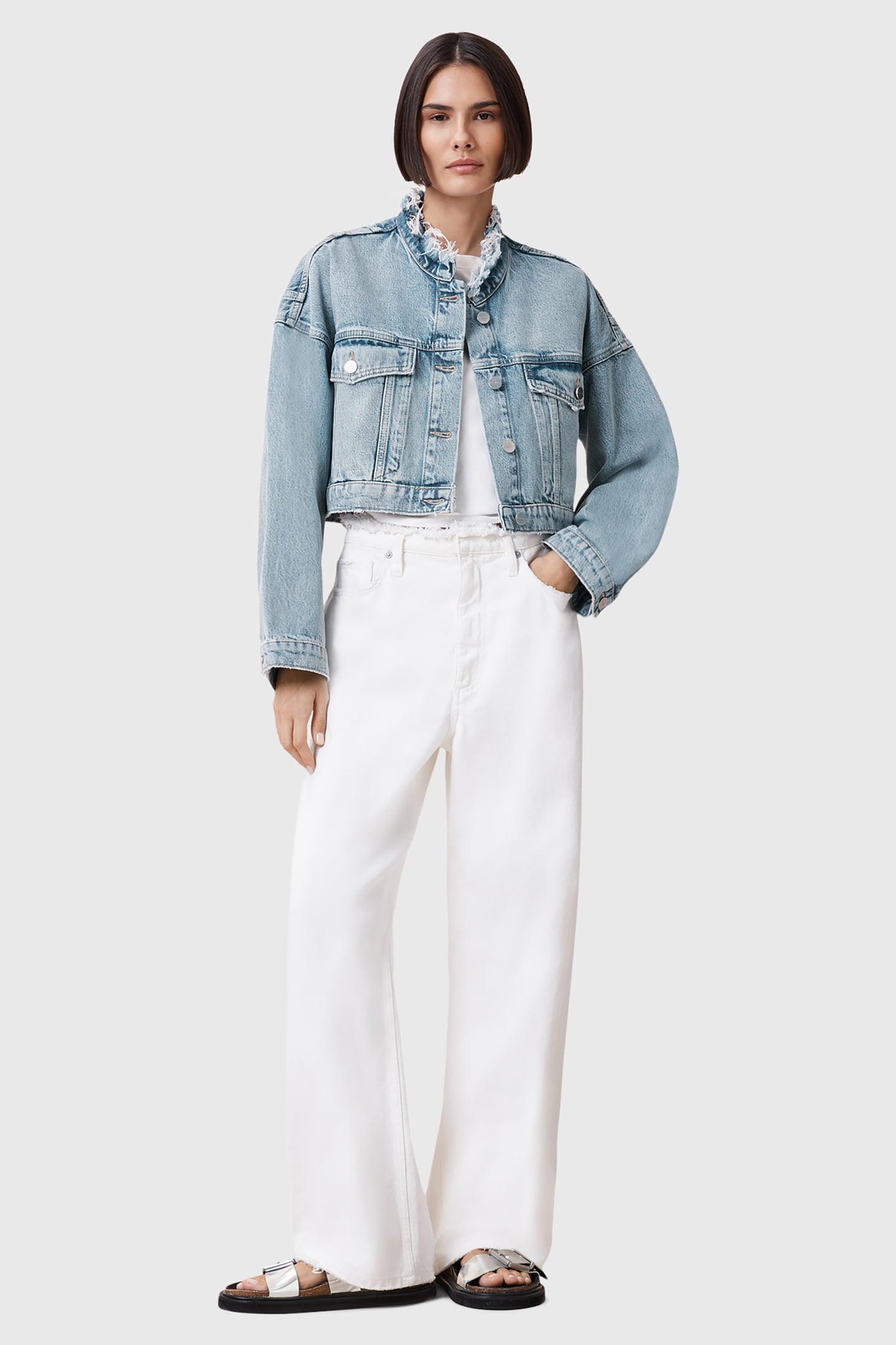 SONNY CROP JACKET LIGHT INDIGO 1