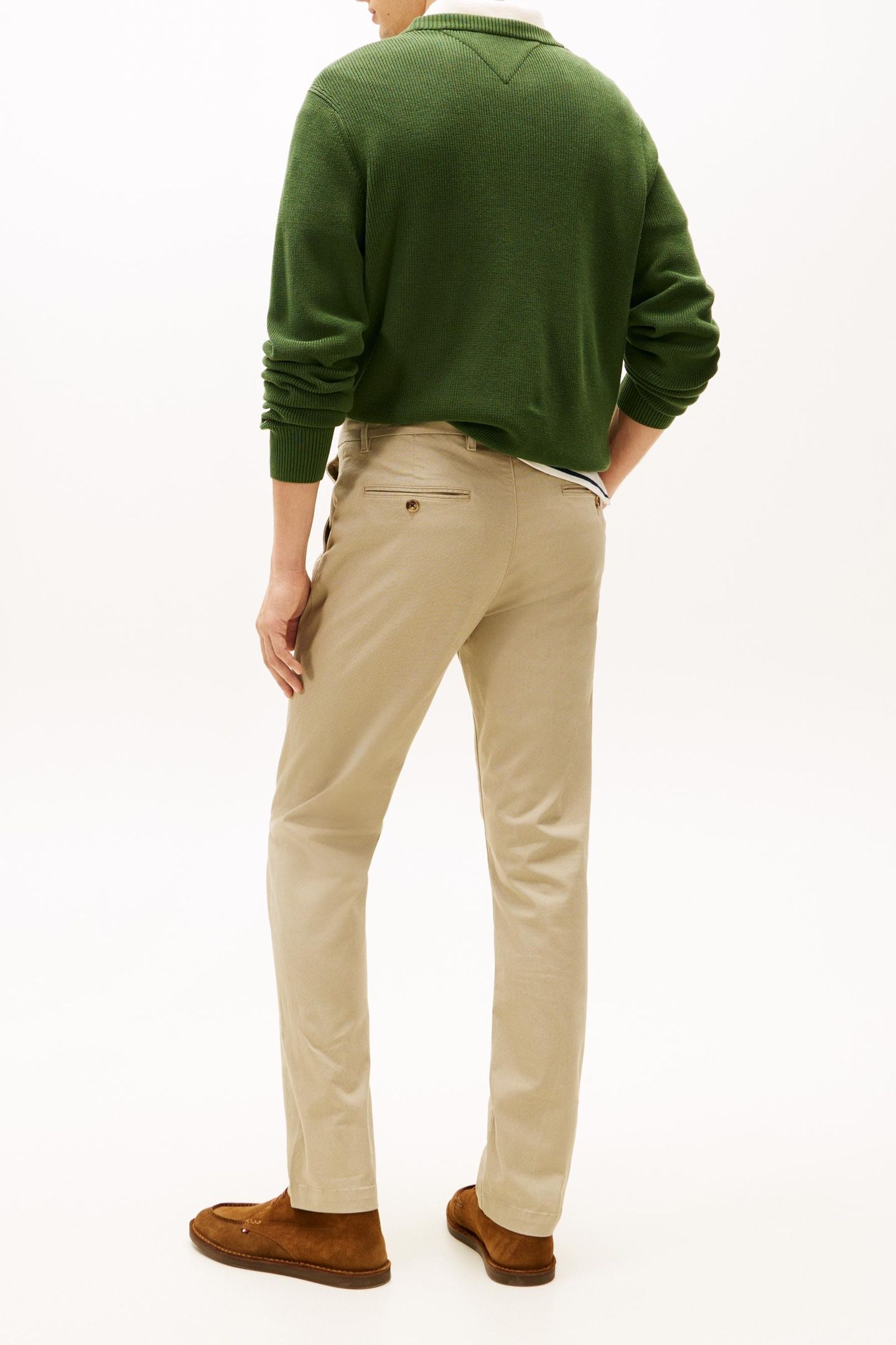 BLEECKER TEXTURED PRINT SLIM TROUSERS BATIQUE KHAKI 4
