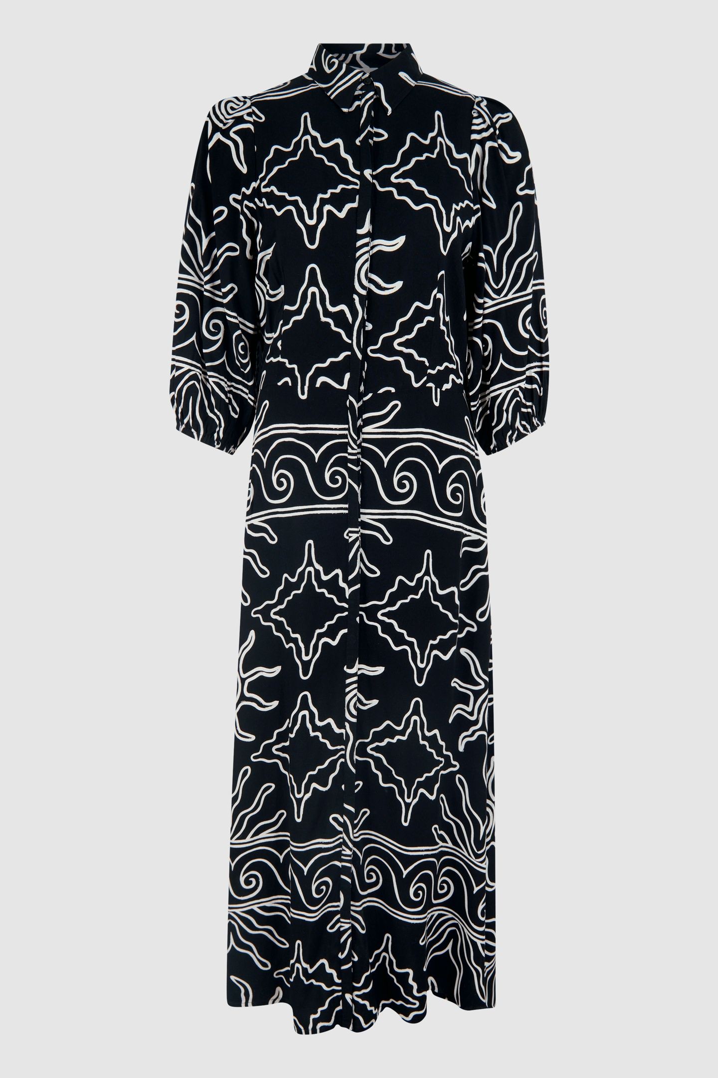 LA-SBTHIRTY LONG DRESS BLACK/WHITE 3