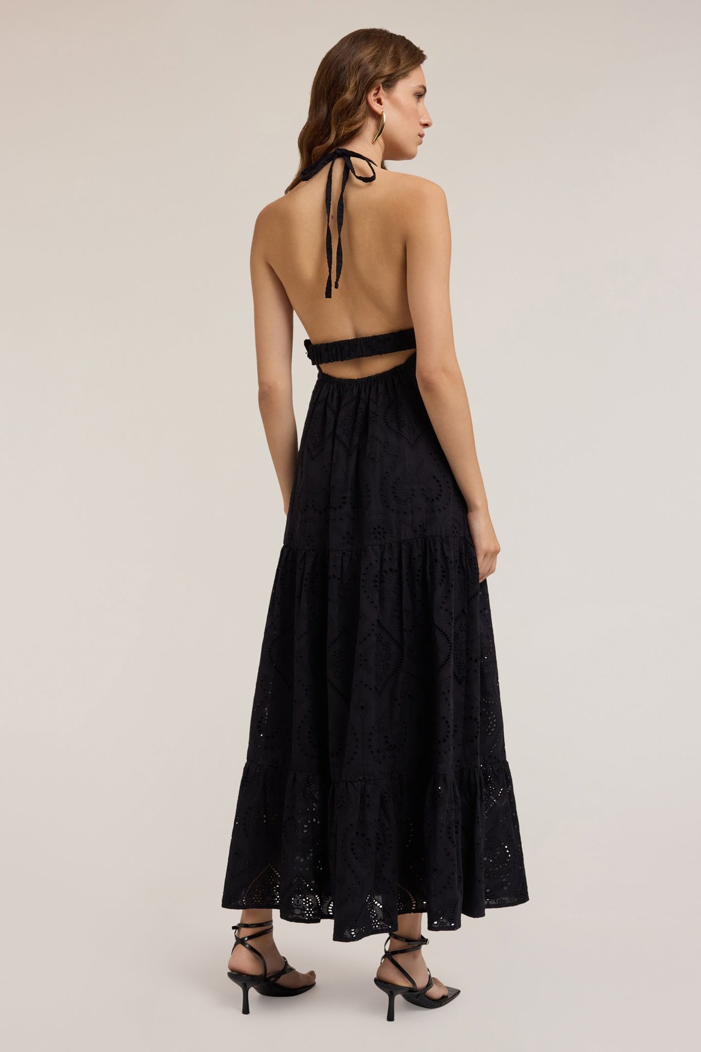 SANGALLO LACE MAXI DRESS BLACK 2