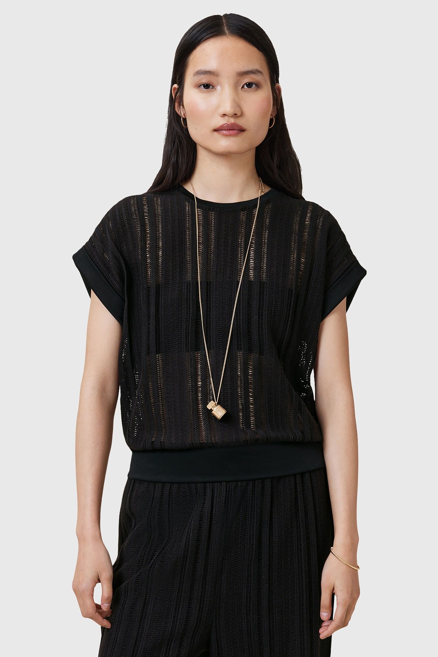 GIANA CROCHET TANK BLACK 3