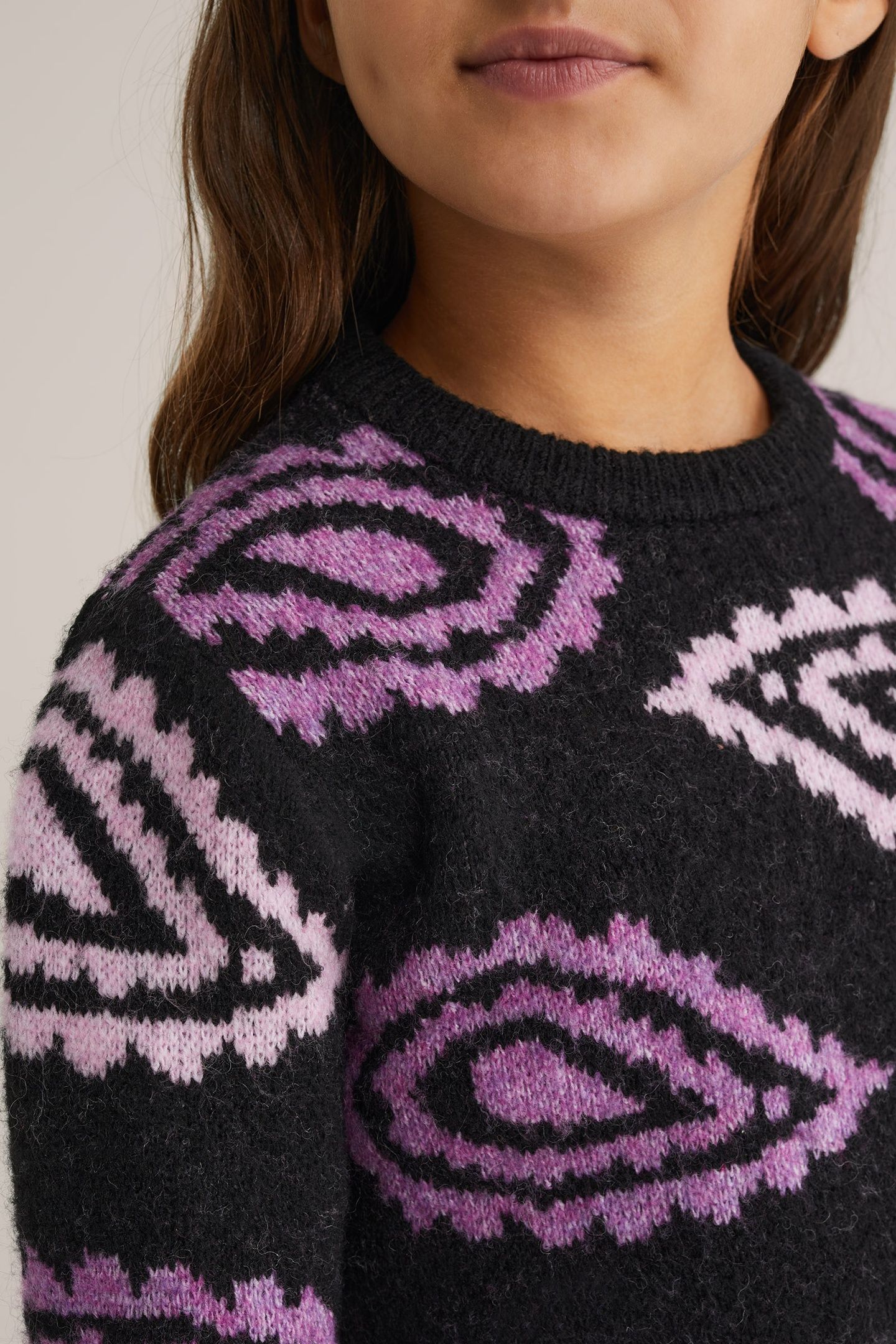 KNITTED PULLOVER DARK PURPLE 5