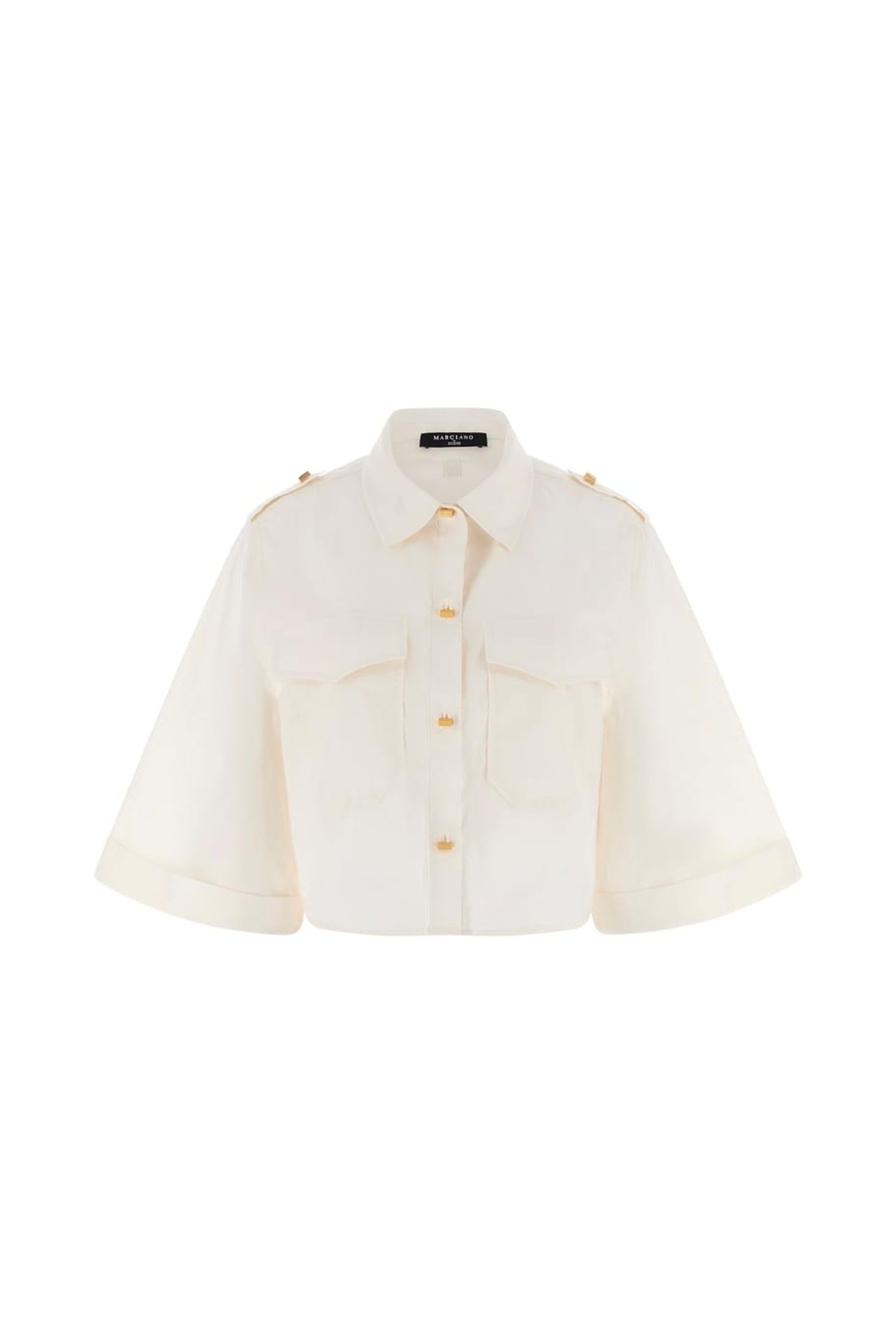 MARCIANO BY GUESS PAT CROPPED SHIRT SANDY SHORE 6