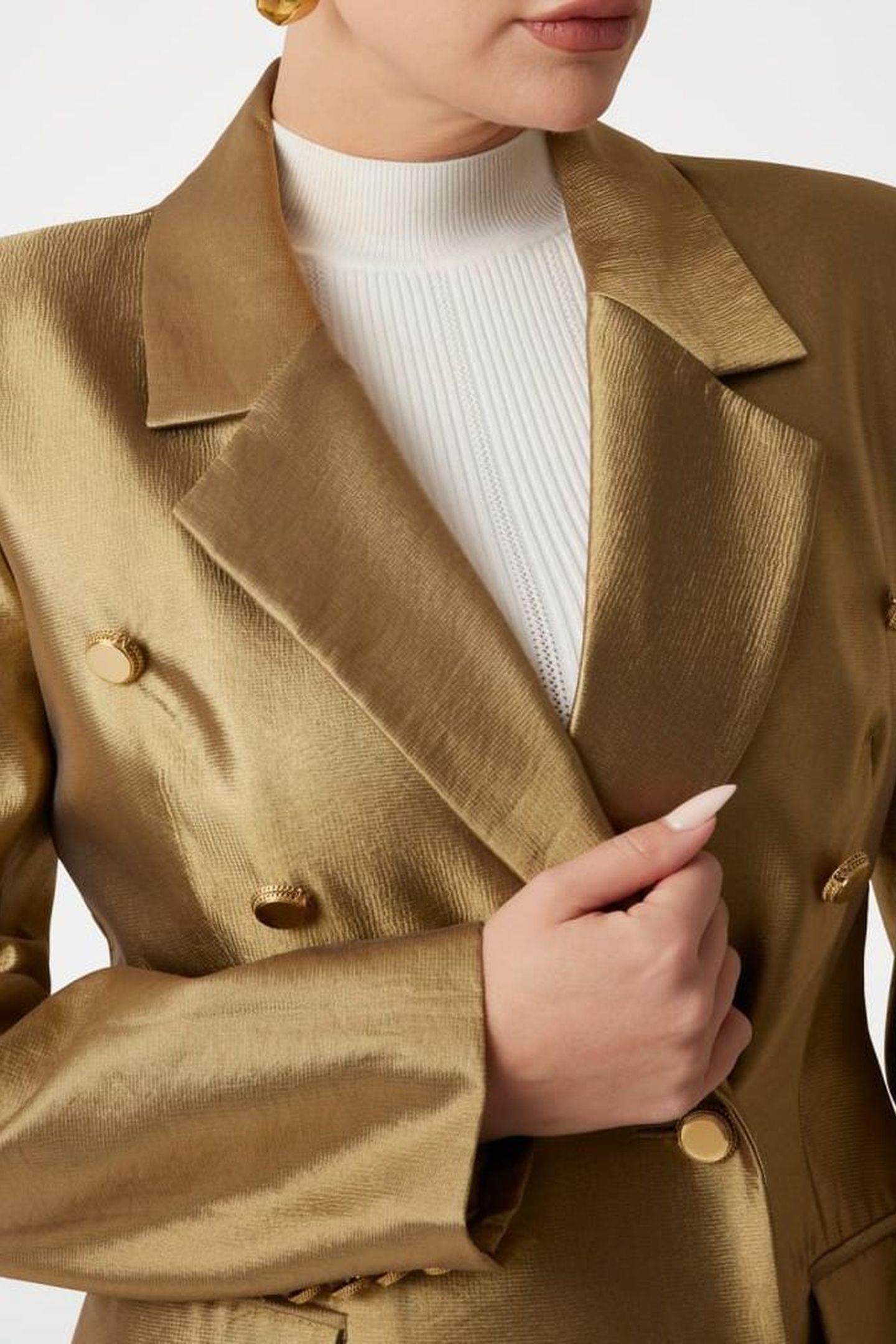 MARCIANO BY GUESS MILLA DOUBLE BREAST JACKET ANTIQUE GOLD MU 6