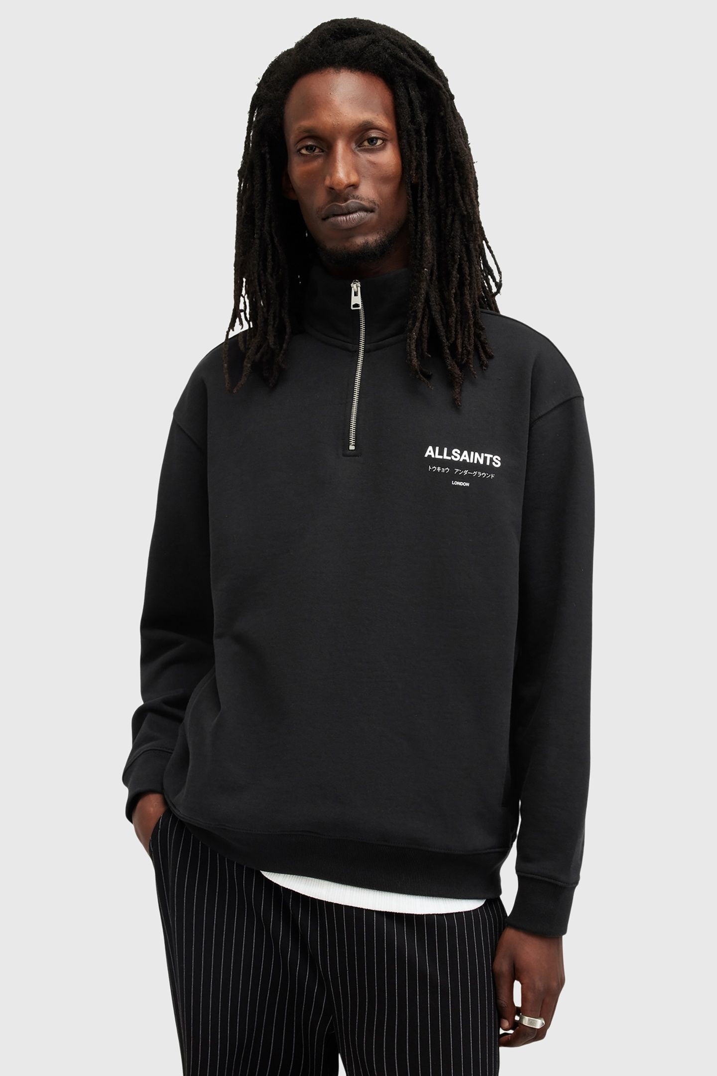 UNDERGROUND HALF ZIP BLACK/WHITE 1