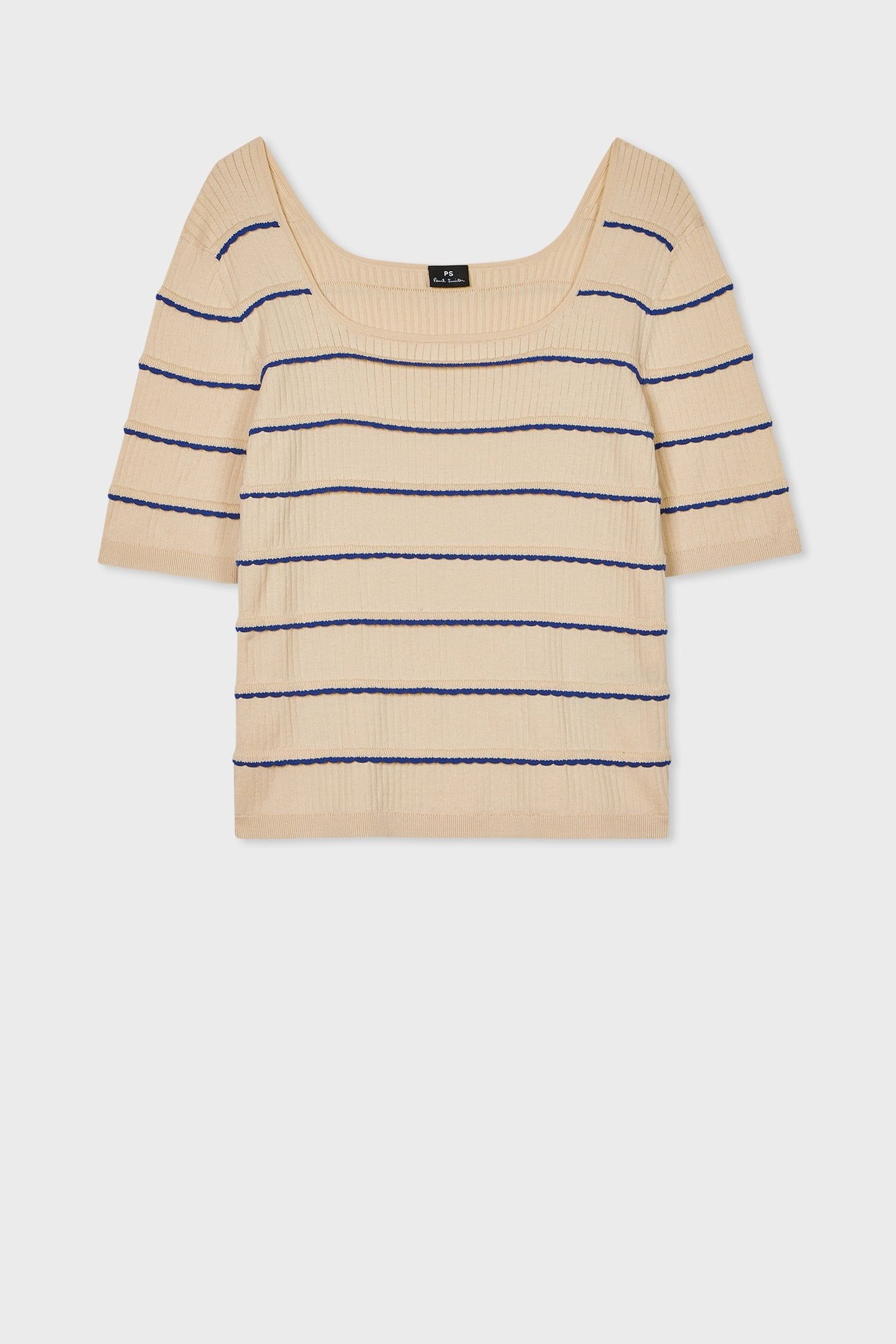 KNITTED SS TOP IVORY 3