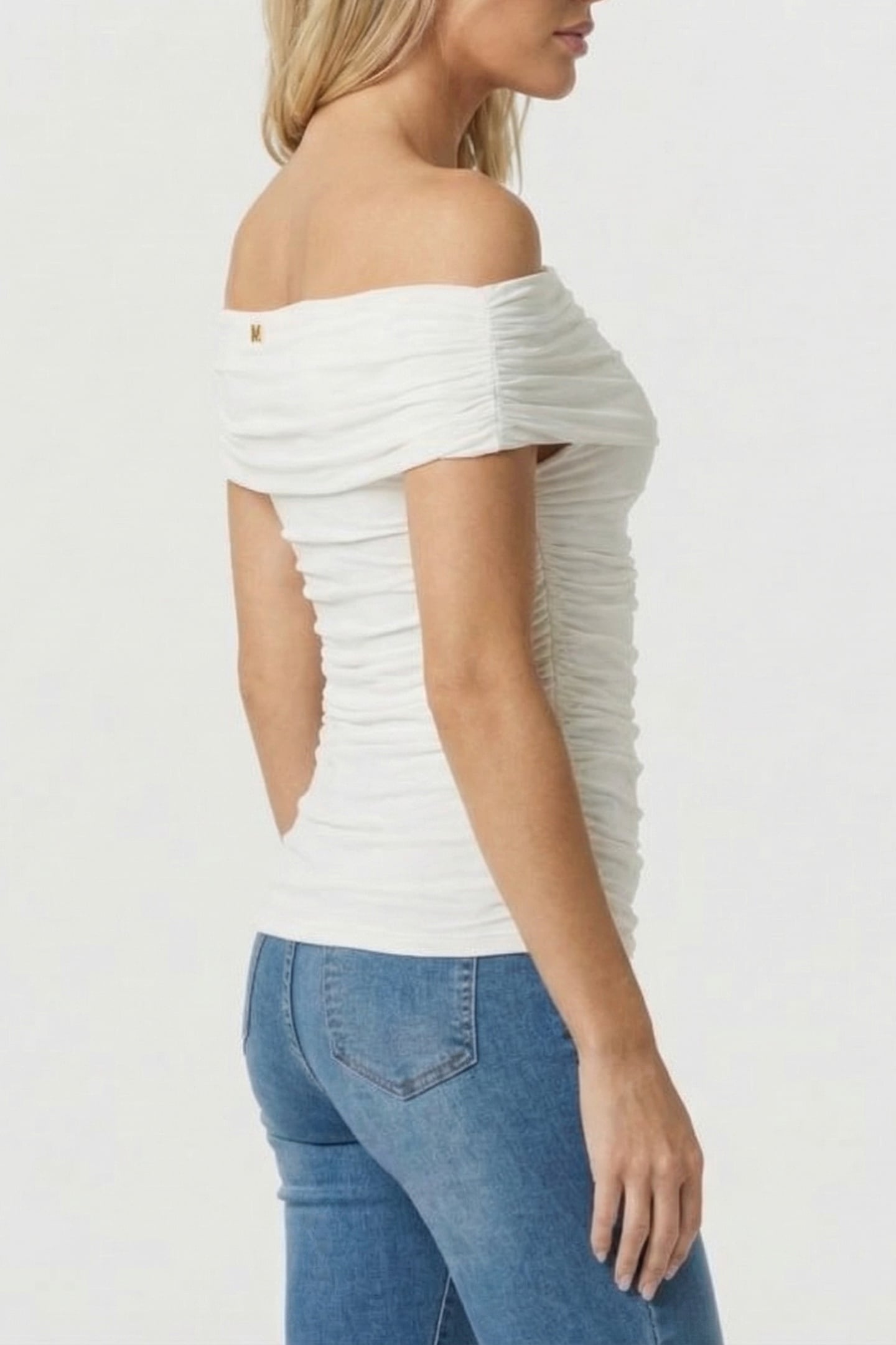 MARCIANO BY GUESS ALVA OFF SHOULDER TOP SANDY SHORE 3