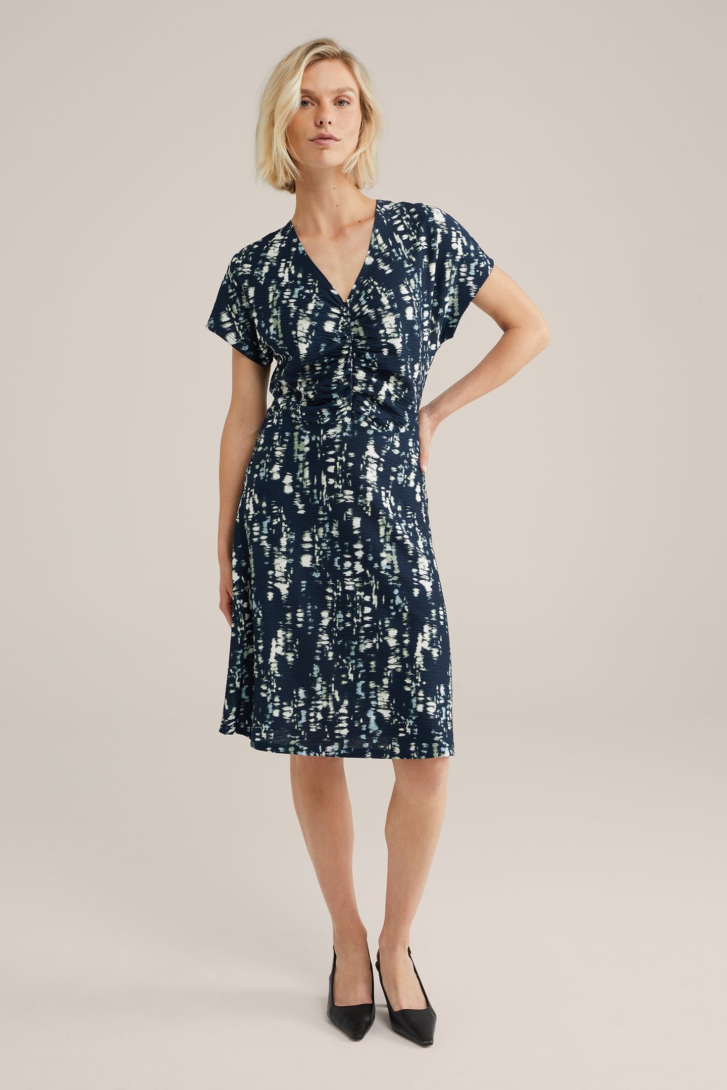 DRESS MID LENGTH NAVY BLUE 2