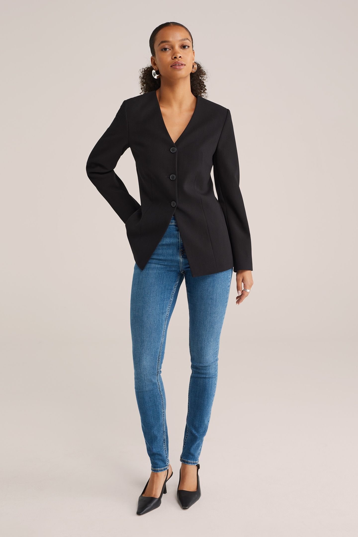 5-POCKET MID WAIST DARK BLUE 3