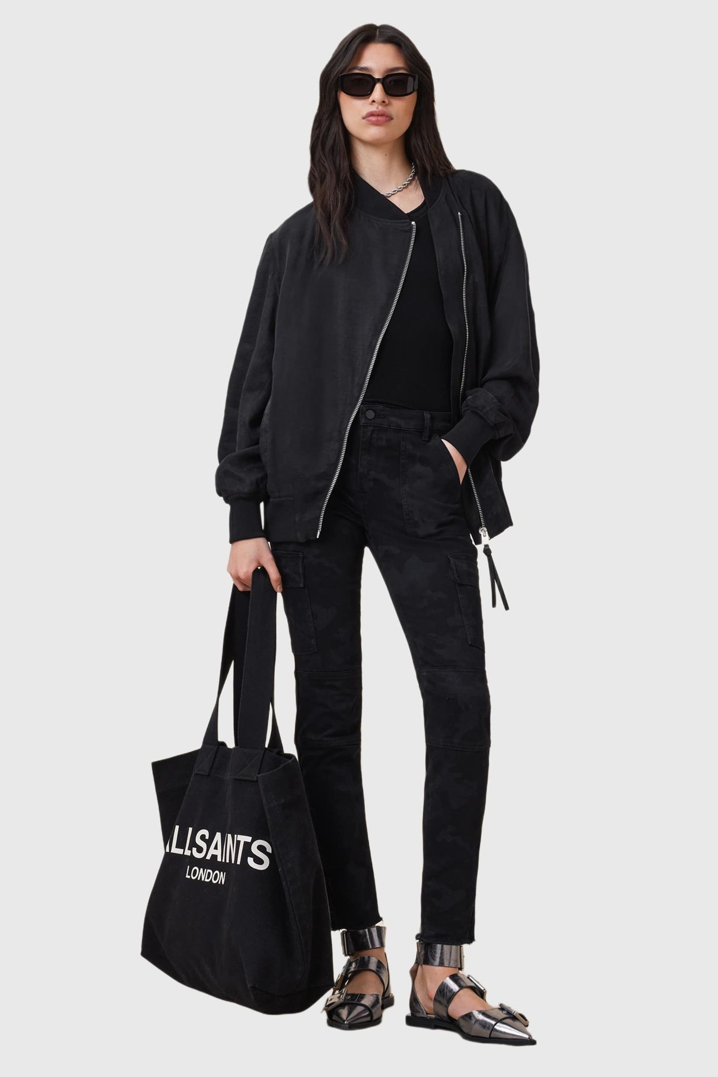DURAN SKINNY CARGO CAMO BLACK 6