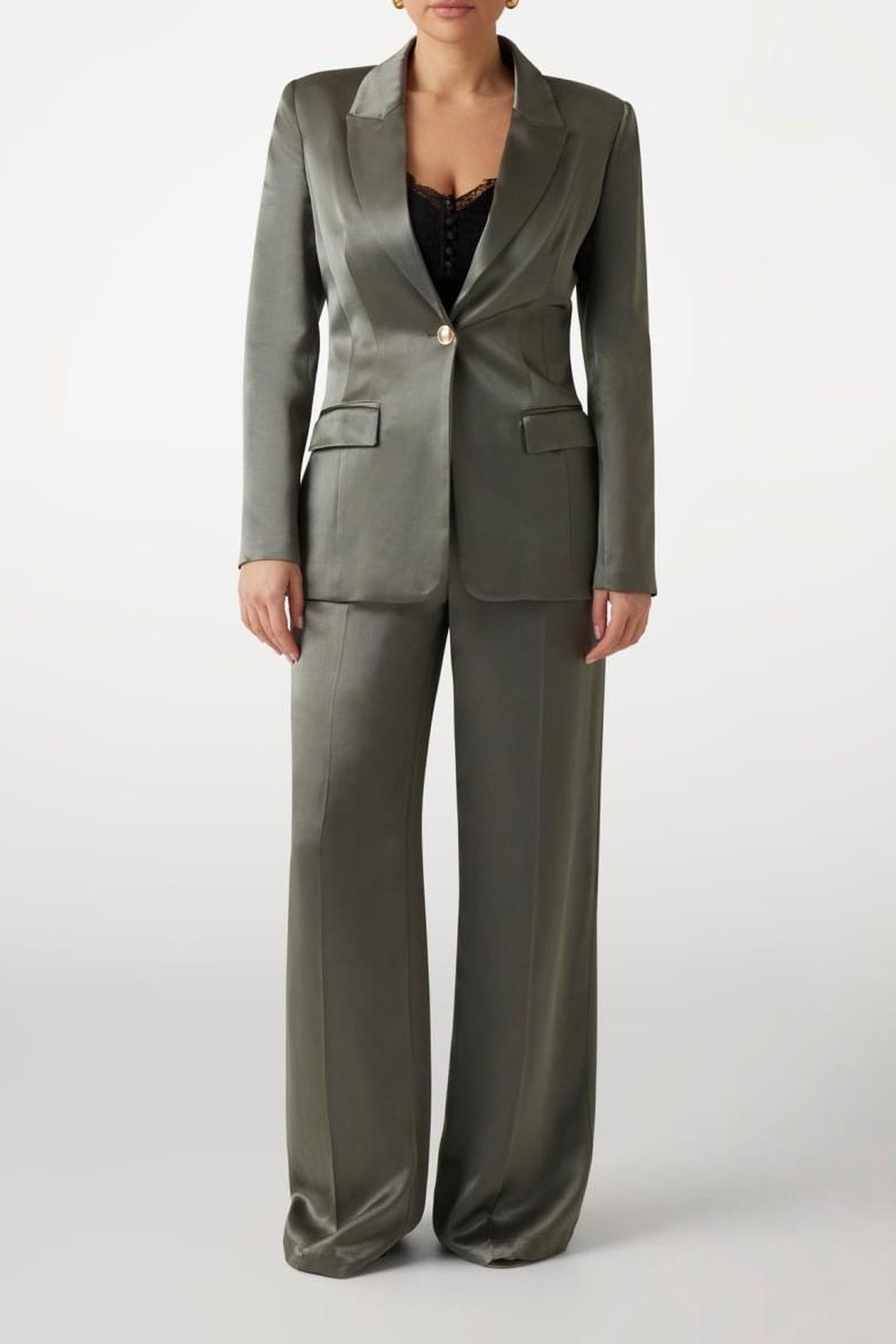 MARCIANO BY GUESS FANNIE STRAIGHT PANT STONE OLIVE 1