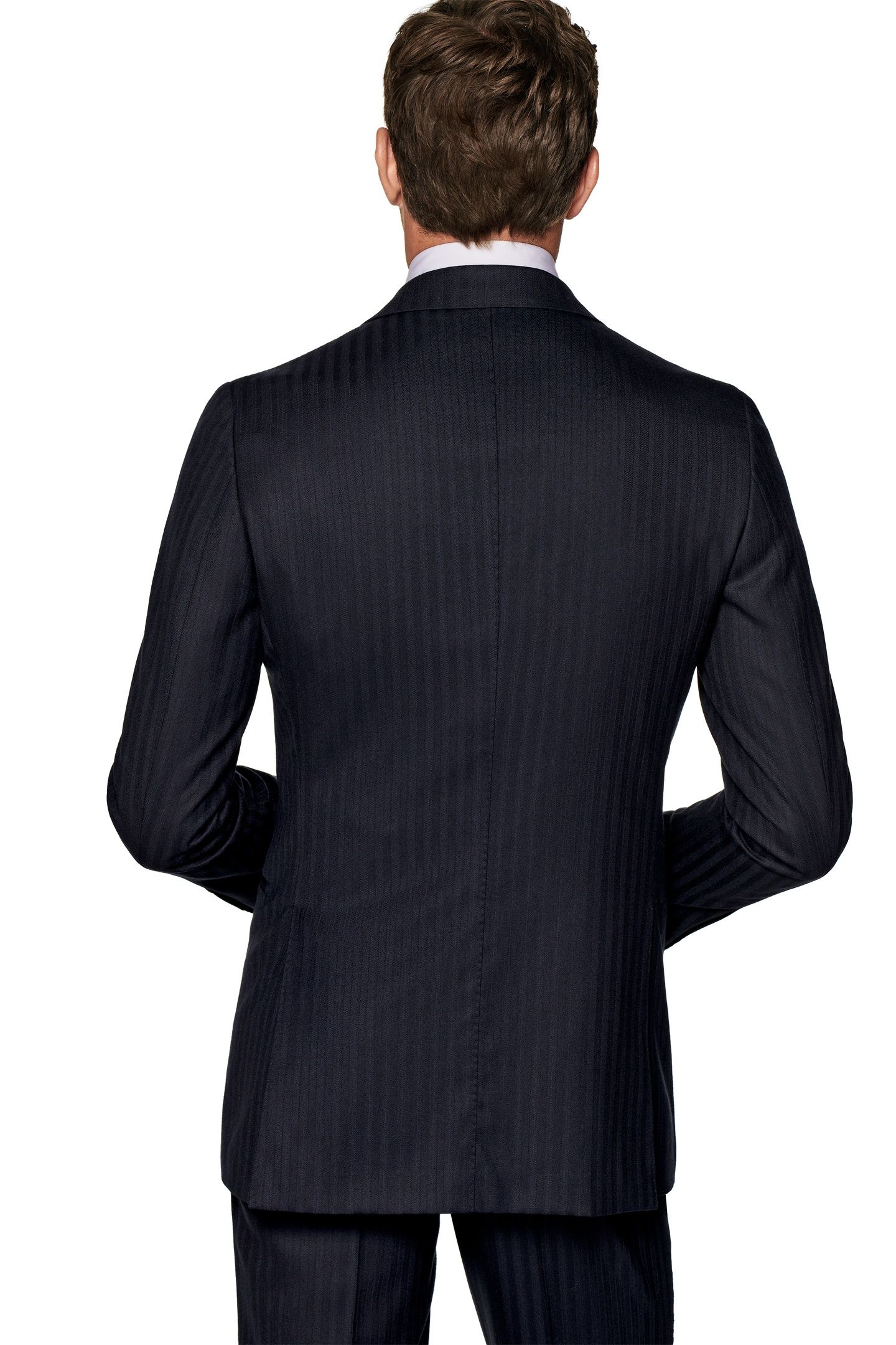 SUIT-NAVY HERRINGBONE NAVY 6
