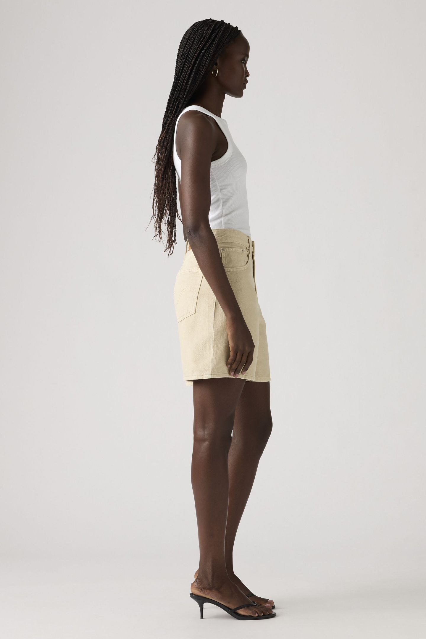 HIGH BAGGY LIGHTWEIGHT SHORTS BEIGE 5