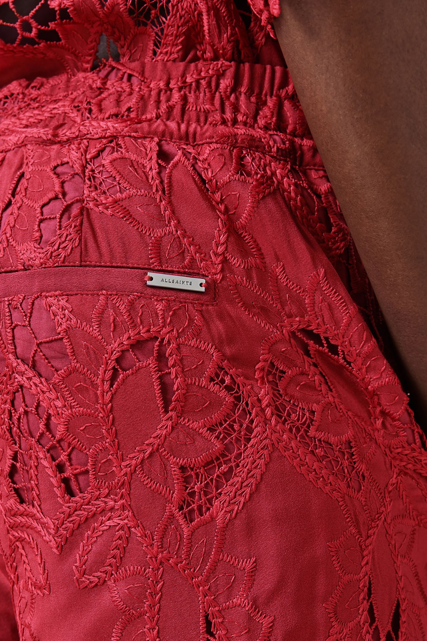 CHARLI EMB TROUSER BURNT BRICK RED 9