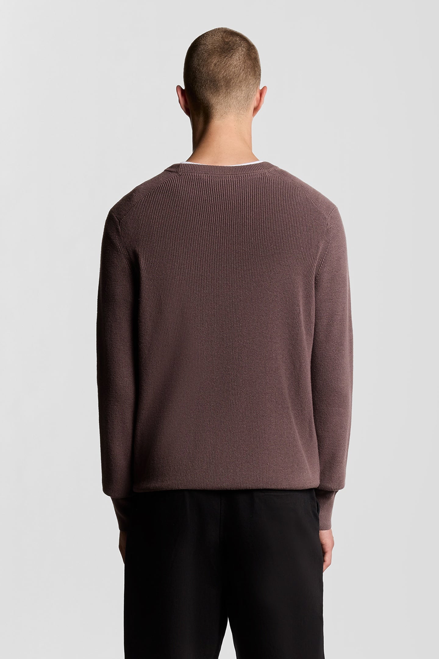 ENGINEERED RIB CREW NECK ESPRESSO 3