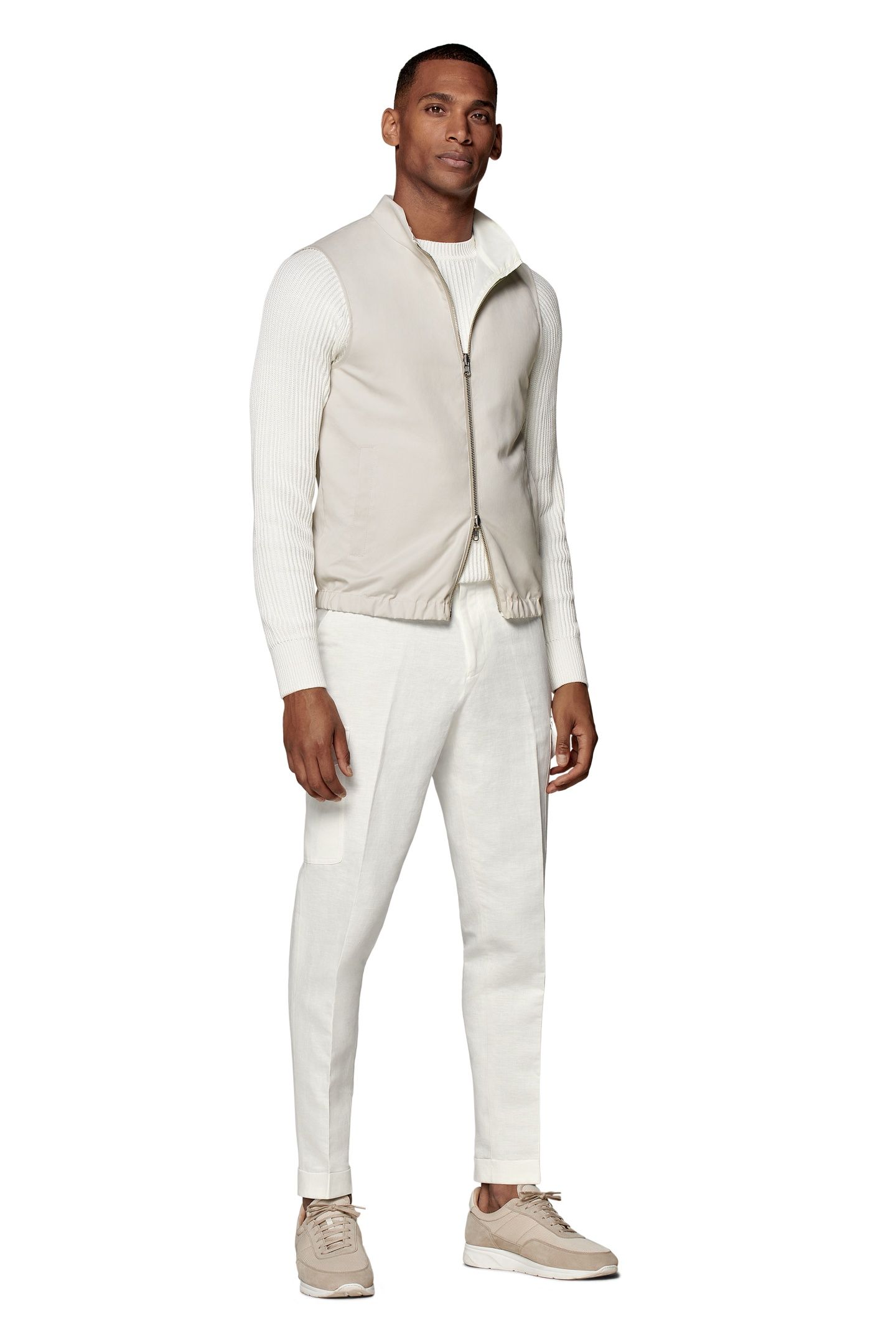 ZIP VEST-OFF-WHITE OFF-WHITE & SAND 3