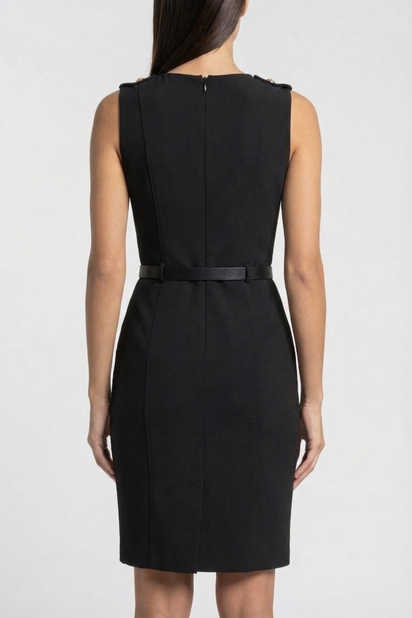 MARCIANO BY GUESS MASHA BELTED DRESS JET BLACK 2