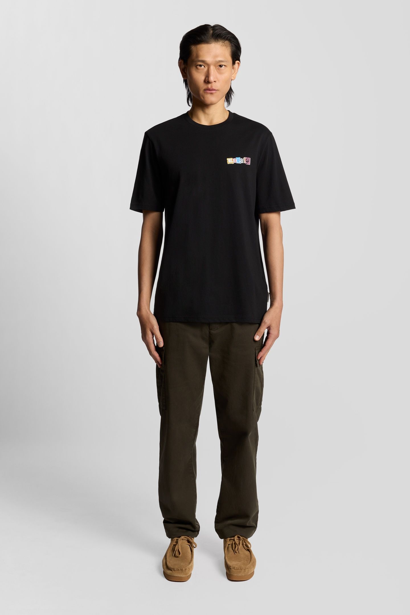 PAPER LETTERS GRAPHIC T-SHIRT JET BLACK 1