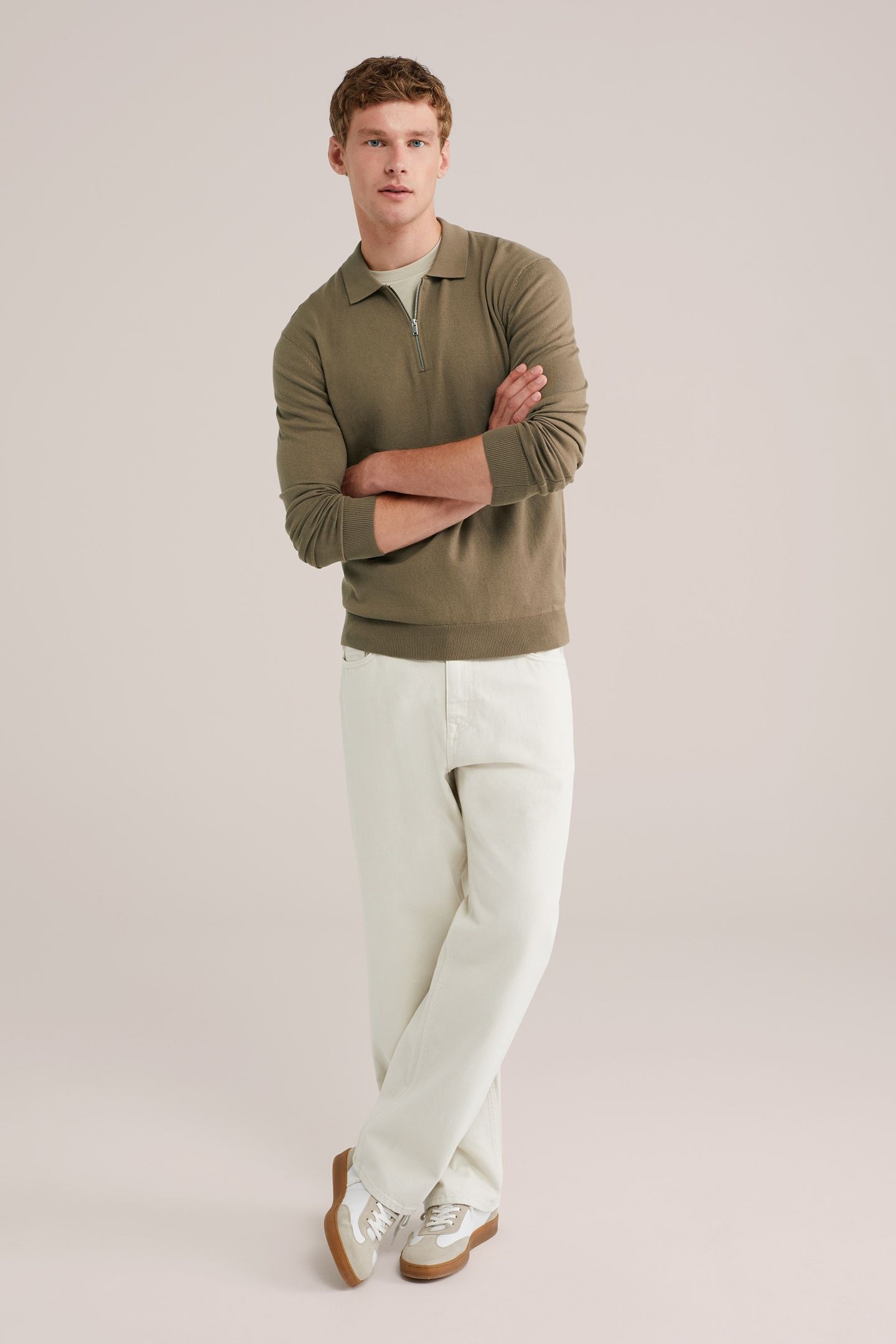 HALFWAY ZIPPER LIGHT BROWN 3
