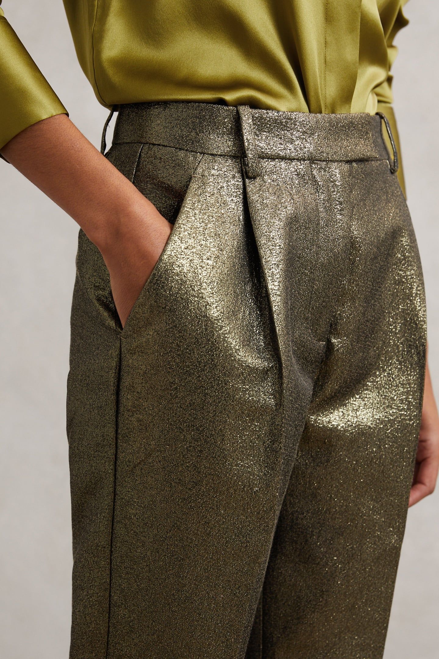 SPARKLE TAPER TROUSER GOLD 5