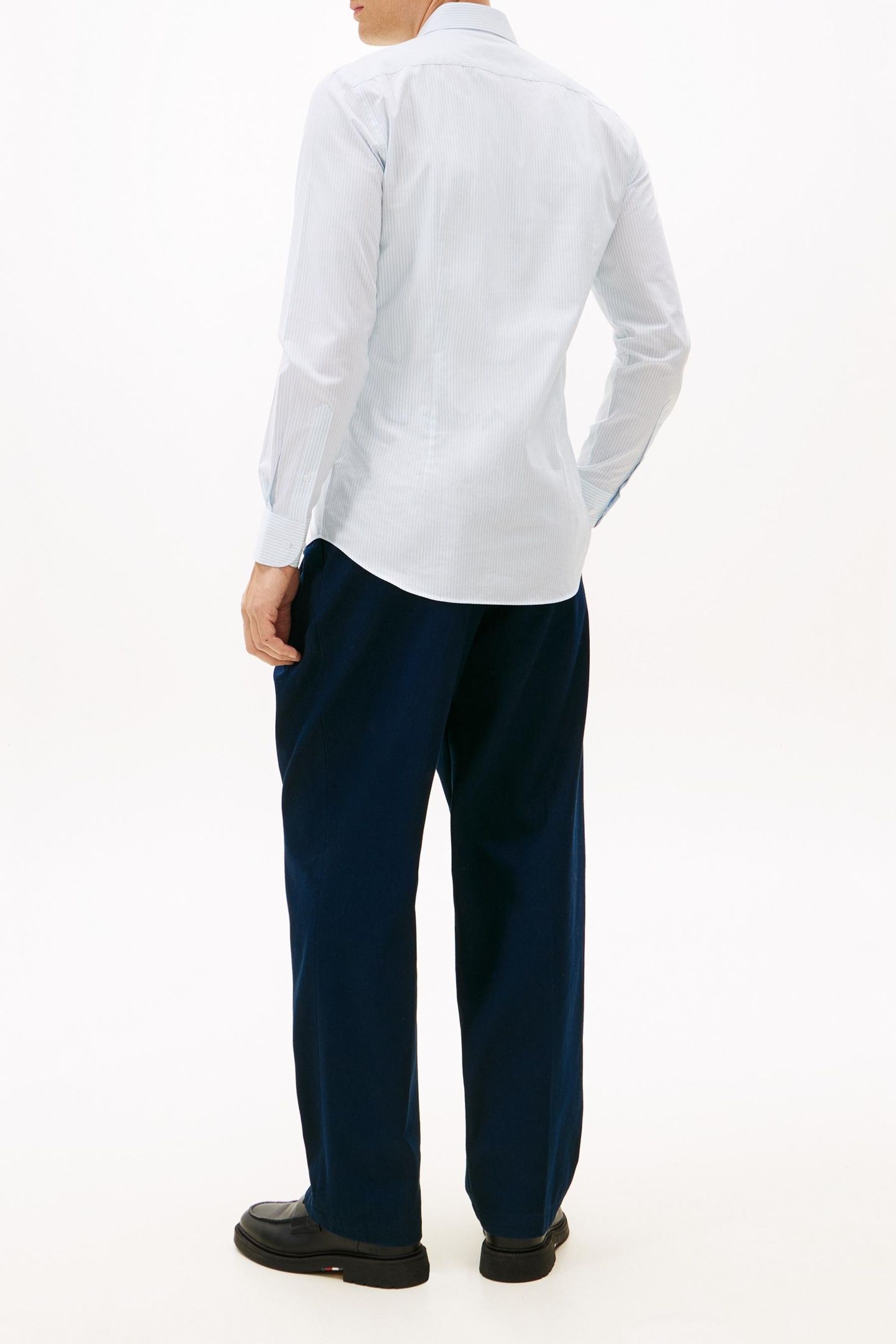 POPLIN BENGAL STRIPE LONG SLEEVE SHIRT CHAMBRAY SKY/STRIPE 3