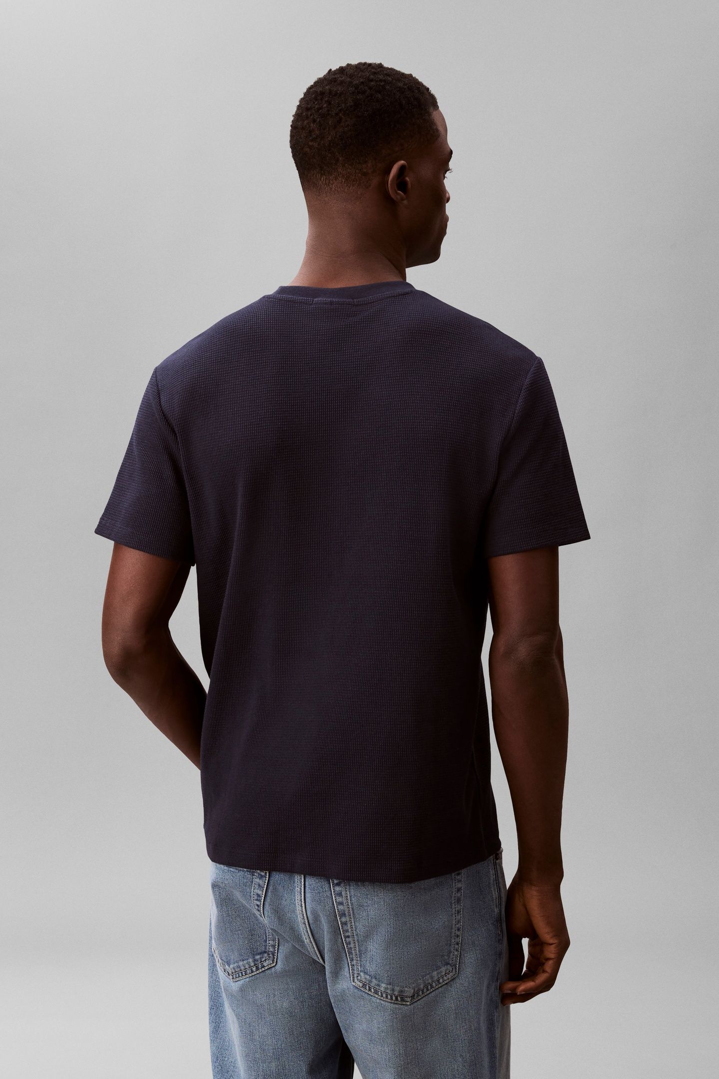SS WAFFLE BADGE CREWNECK TEE DARK SAPPHIRE 4