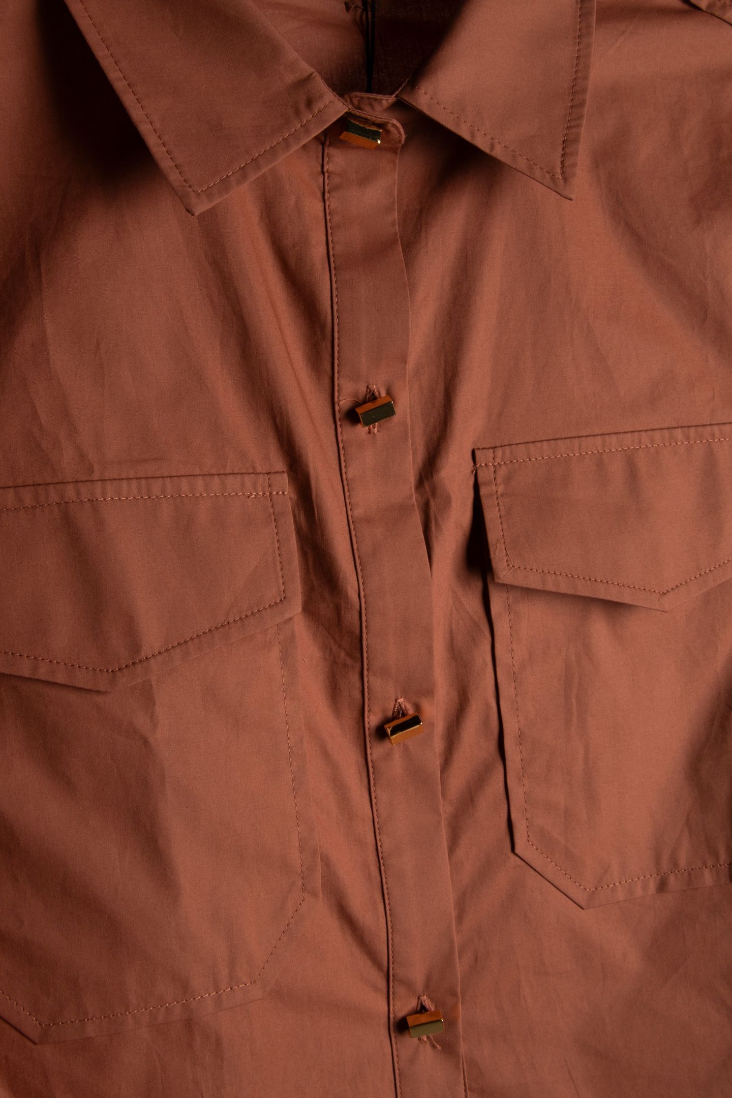 MARCIANO BY GUESS PAT CROPPED SHIRT TERRE DI SIENA 4
