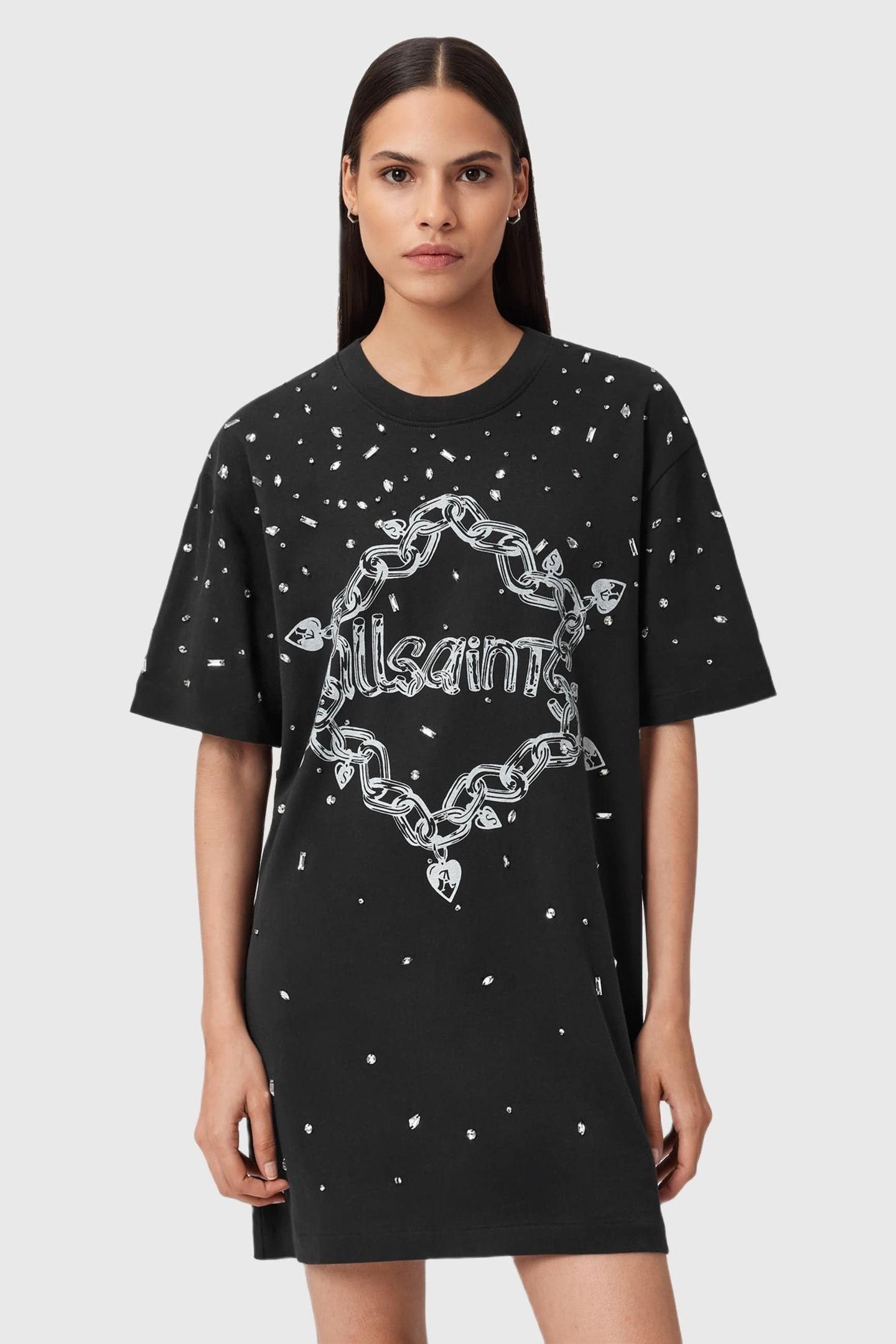 DRIP SCATTER DRESS WASHED BLACK 2