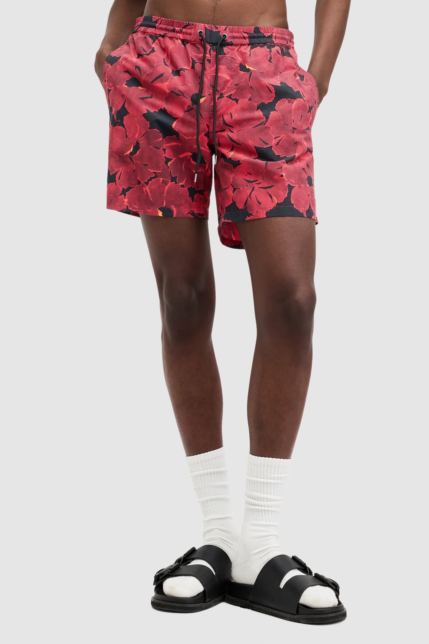 KAZA SWIMSHORT JET BLK/RED 1