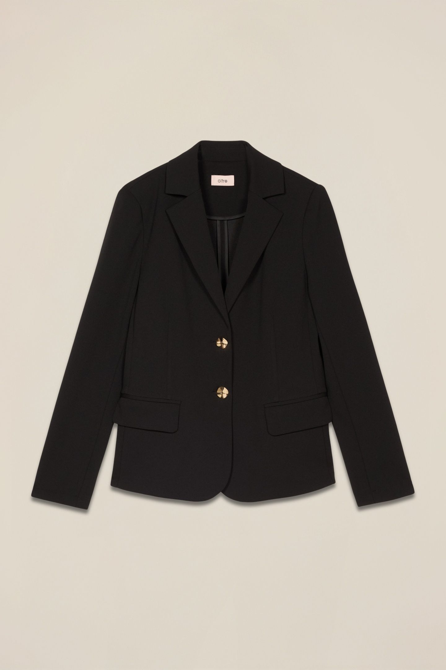 BLAZER JACKET IN SCUBA CREPE FABRIC BLACK 4
