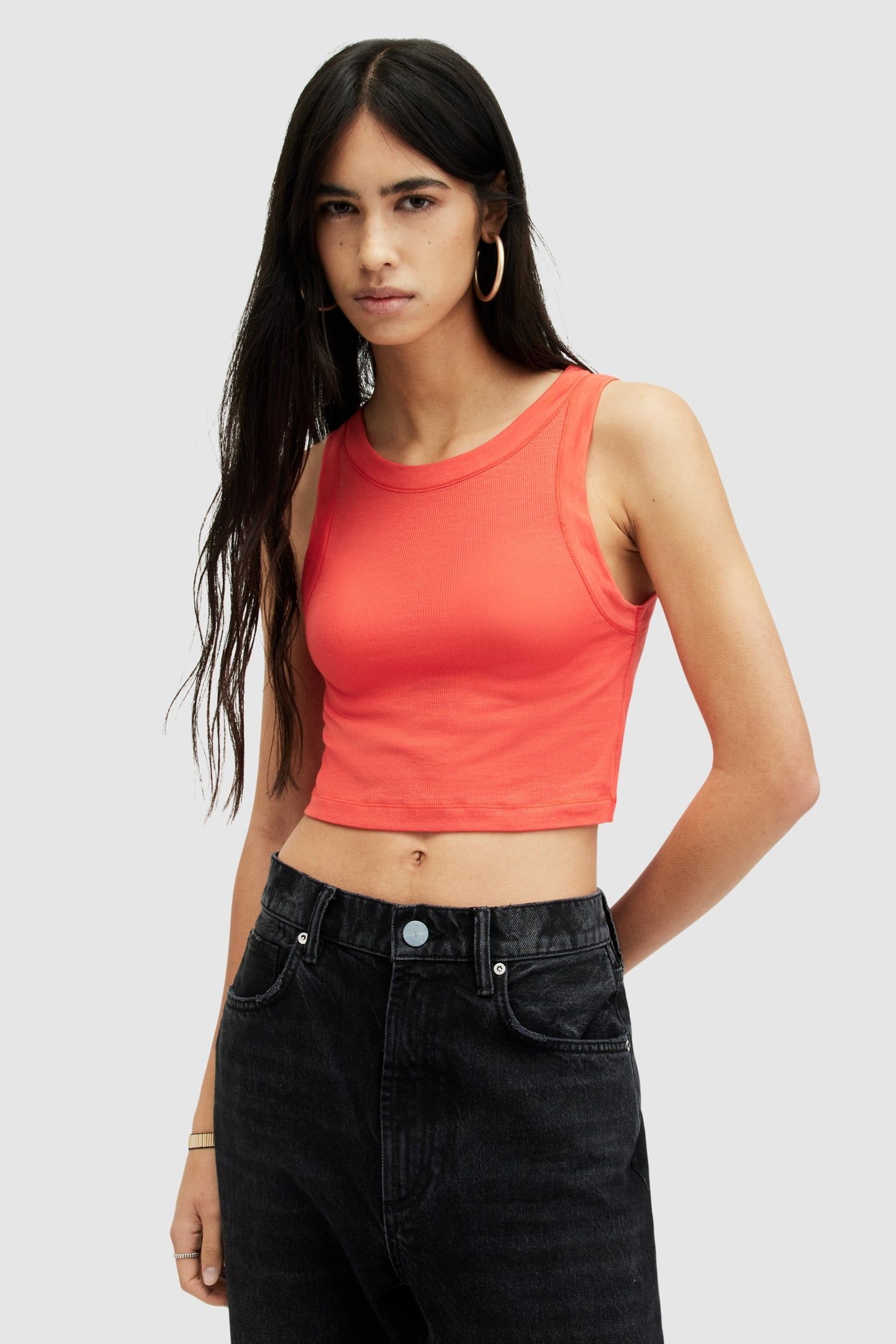 RINA CROPPED TANK POPPY PINK 1