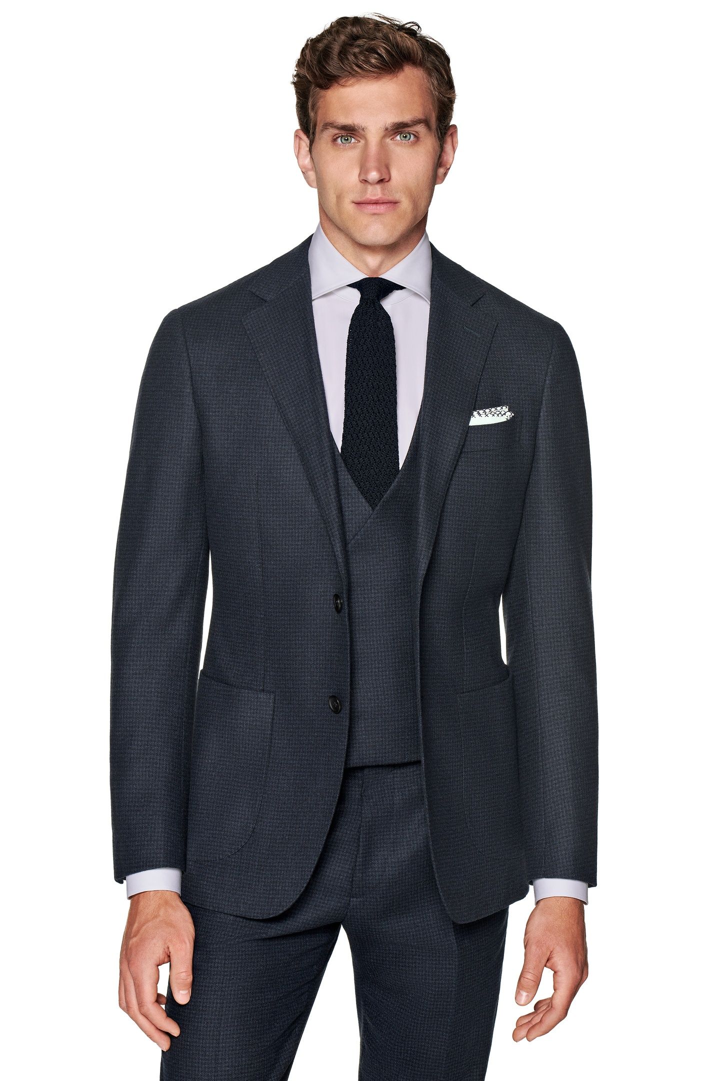 SUIT WOOL CASHMERE NAVY 2