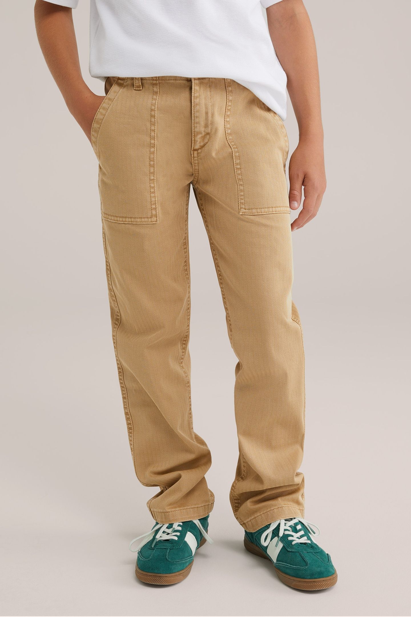 5-POCKET MID WAIST BEIGE 1