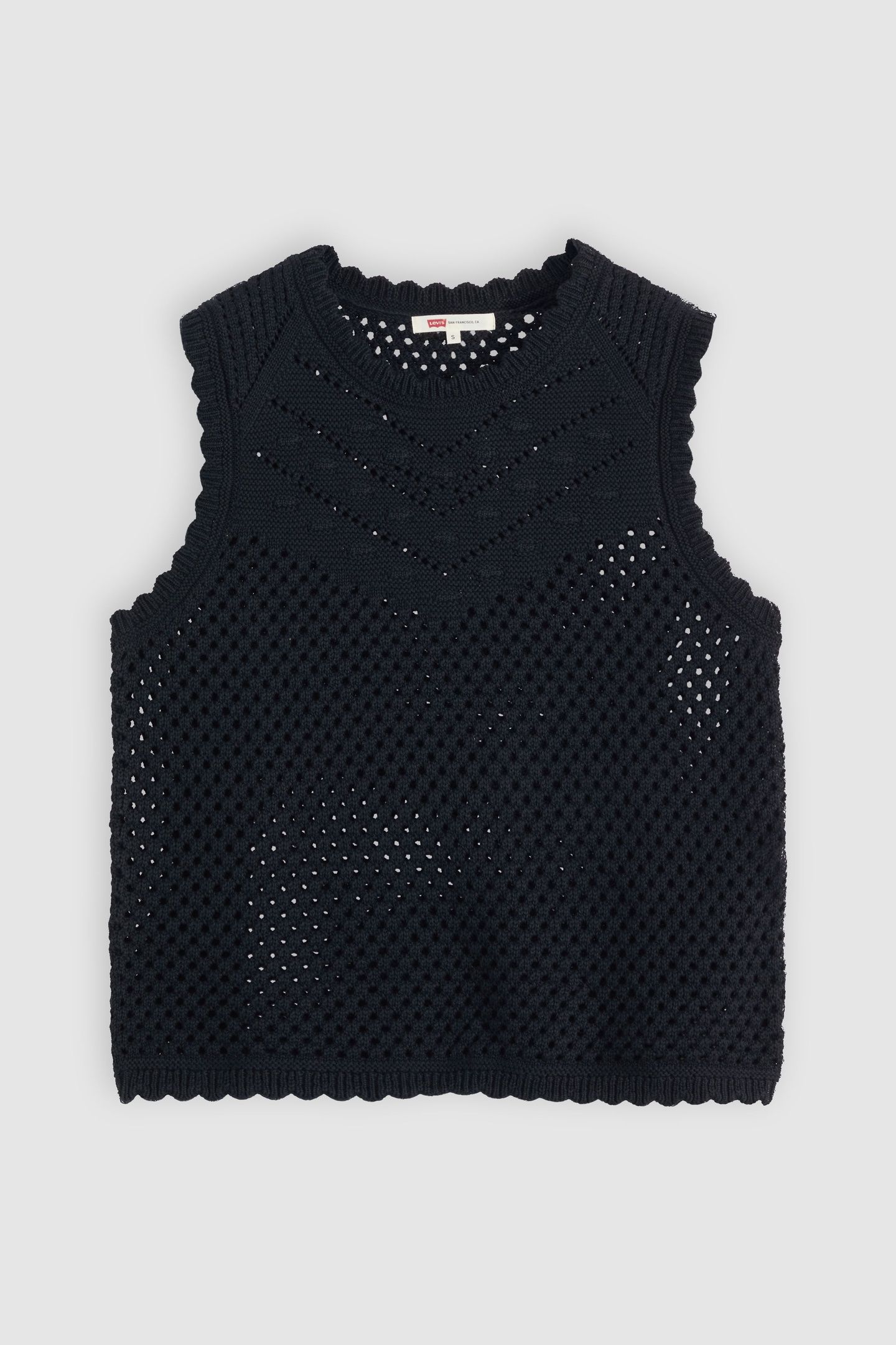 ADRIENNE CROCHET TANK TOP BLACK 4