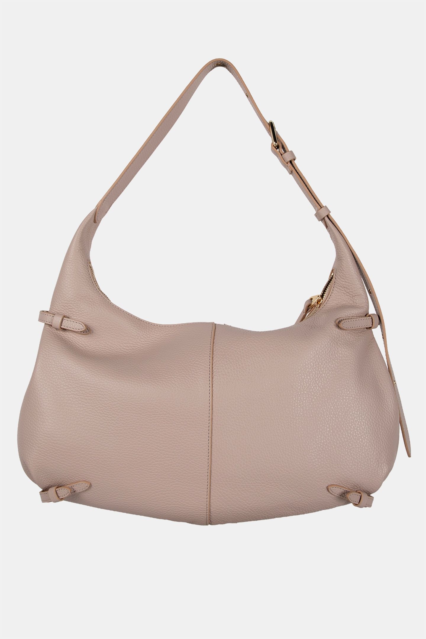 LARGE LEATHER SHOULDER BAG IN PINK 4