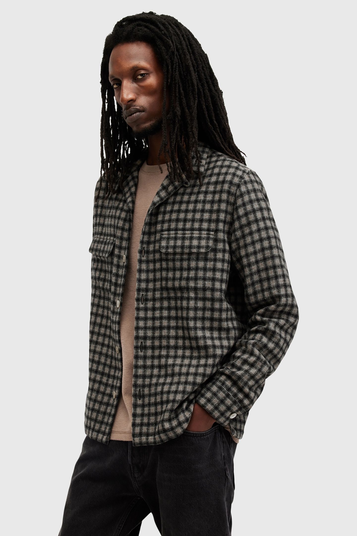 ALKAME LS SHIRT BROWN 2