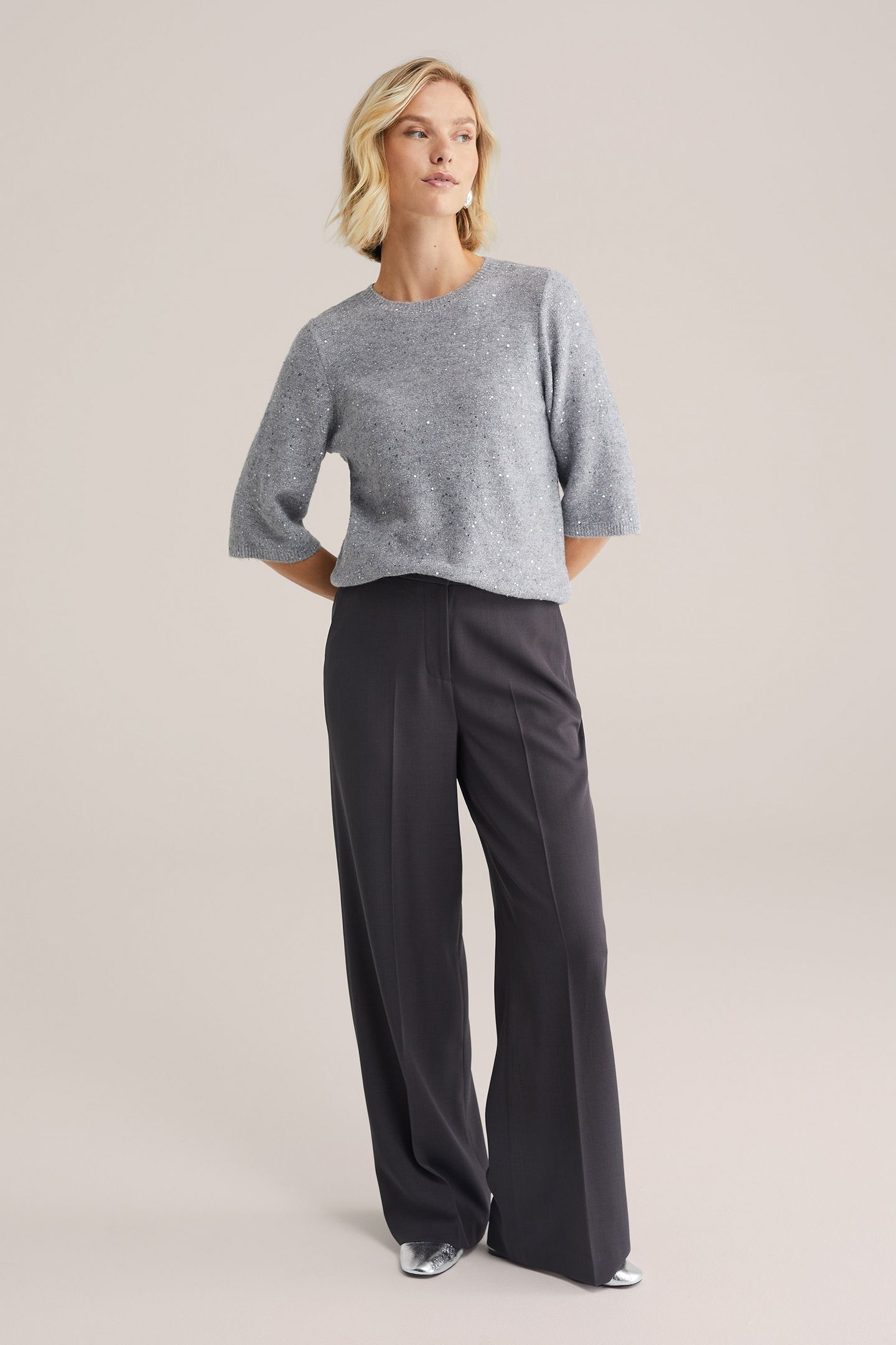 KNITTED PULLOVER GREY 3